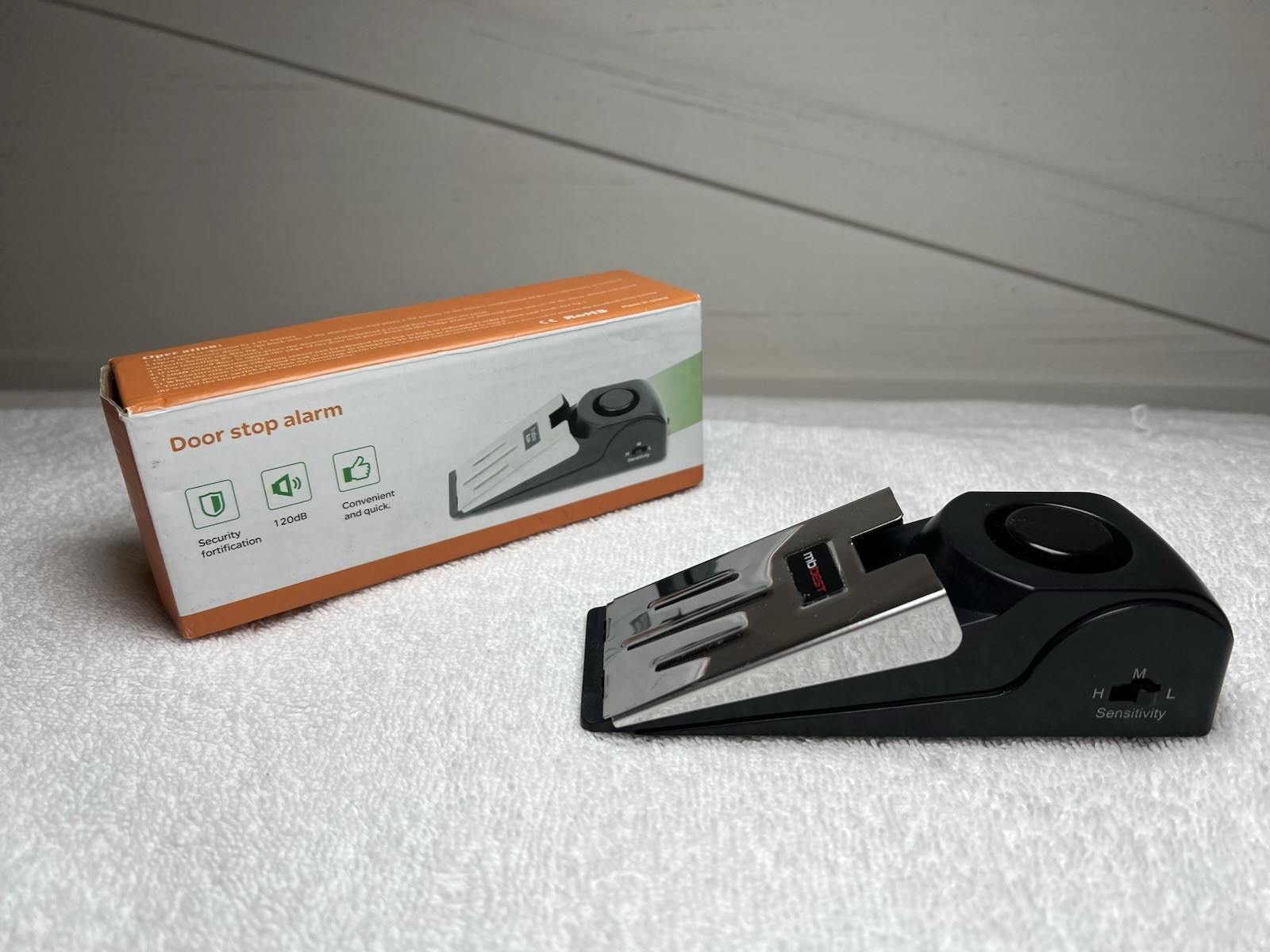 RoHS Door Stopper Alarm 120 Db Loud Travelling Doorstop Home Apartment Hotel
