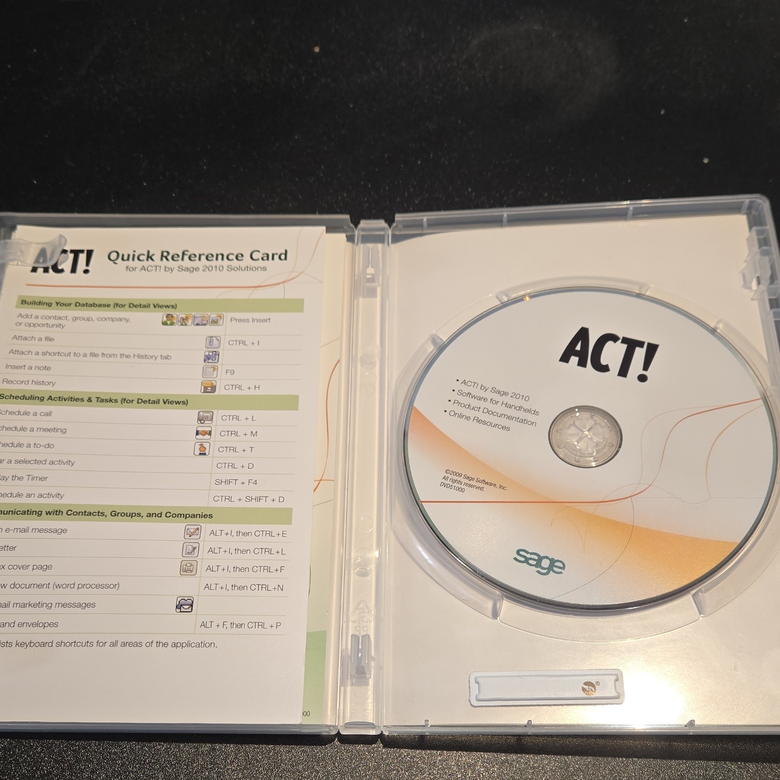 Sage ACT! 2010 Contact & Customer Manager Software CD Windows English Retail