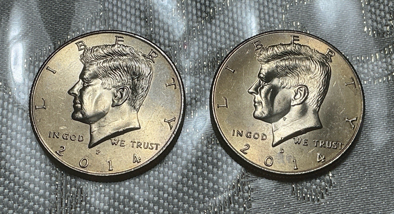 2014 P-D 50th Anniversary Kennedy HALF DOLLAR (2 COIN SET) Uncirculated. *RARE*!
