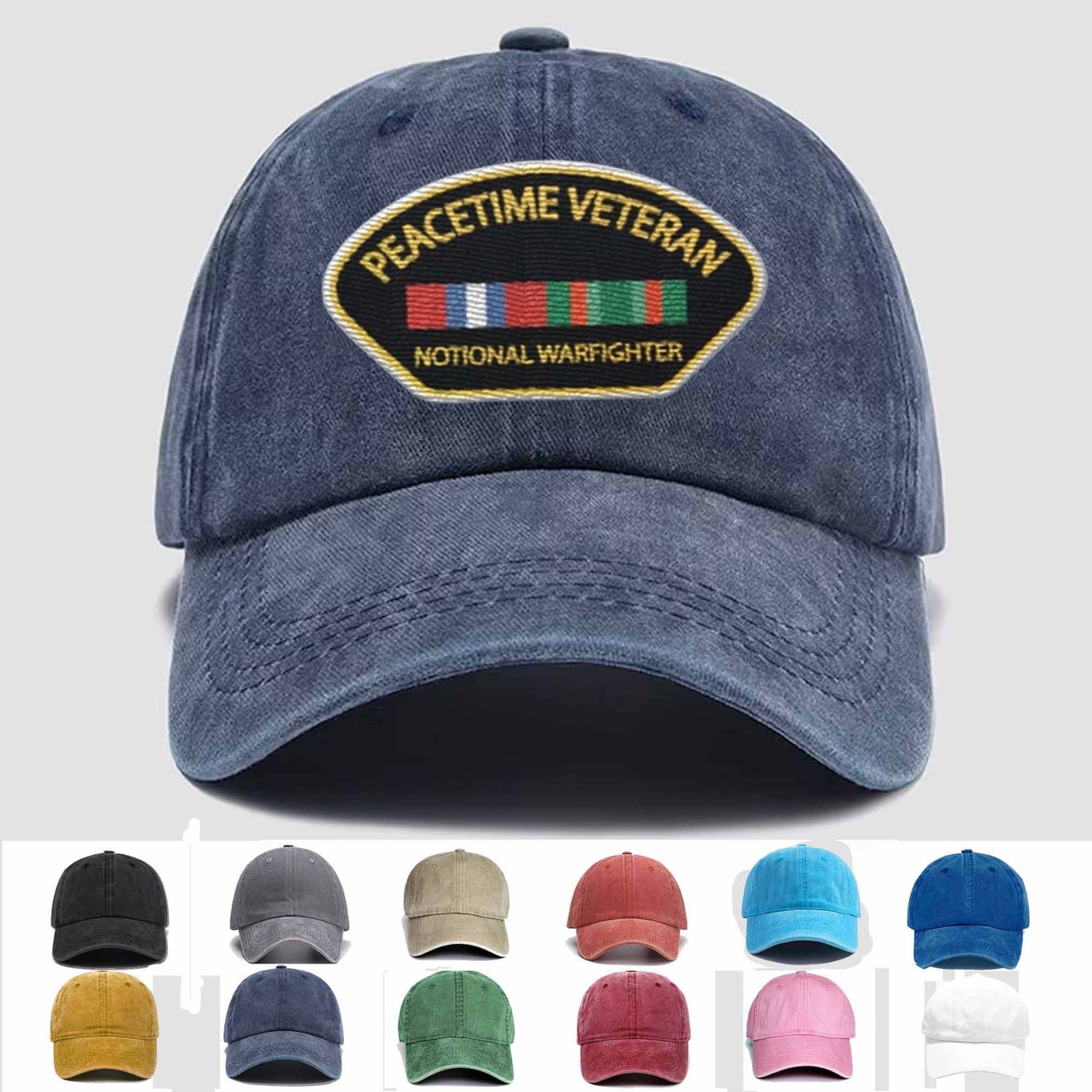 Custom Embroidered Hat Peacetime Veteran Notional Warfighter, Trucker Hat, Gift