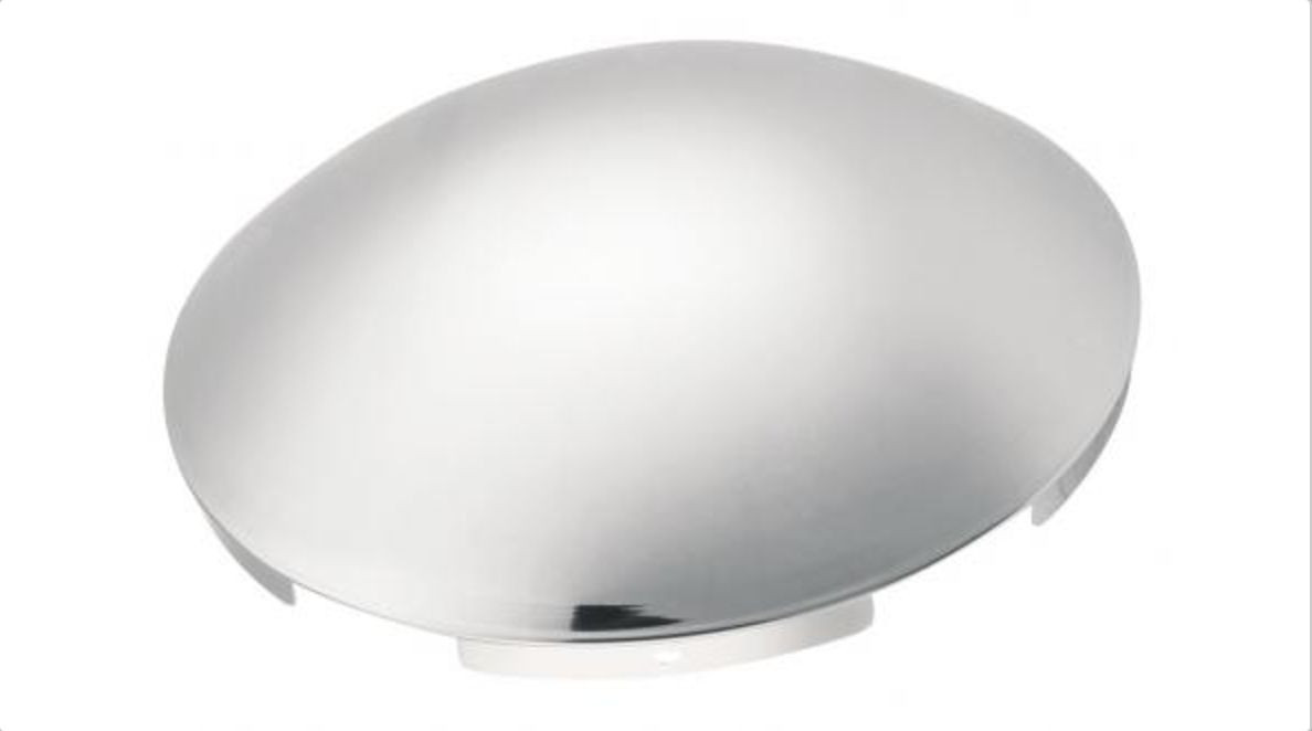Roadmaster 204 Chrome Front Hub Cap with 5 Notch Cutout (3/8" Lip)