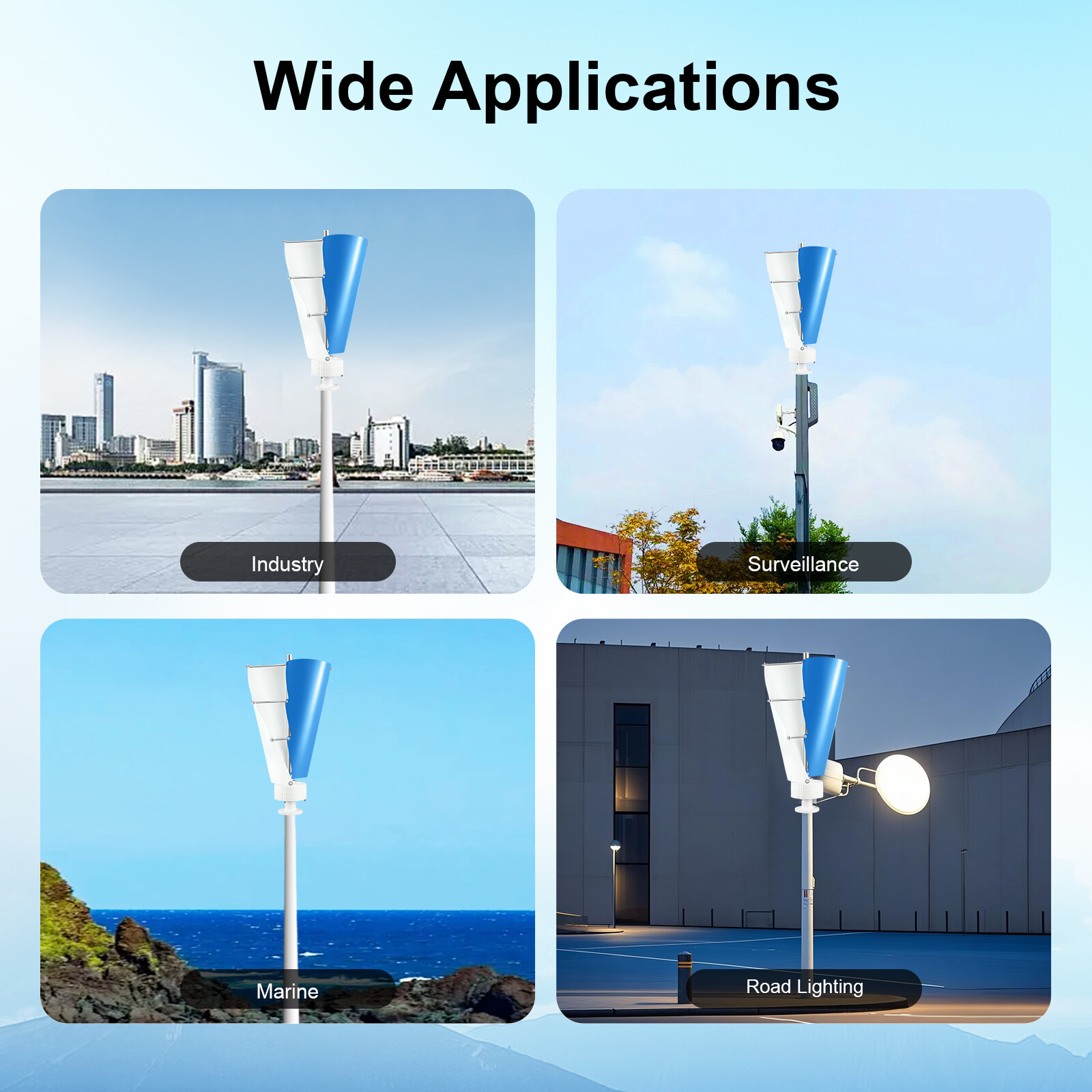 100W Wind Turbine Generator Kit DC 12/24V Charger Controller Wind Energy System