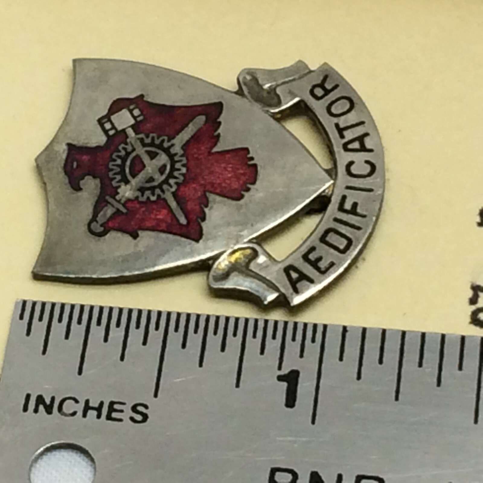 Military Pin 807th Engr Bn REDIFICATOR