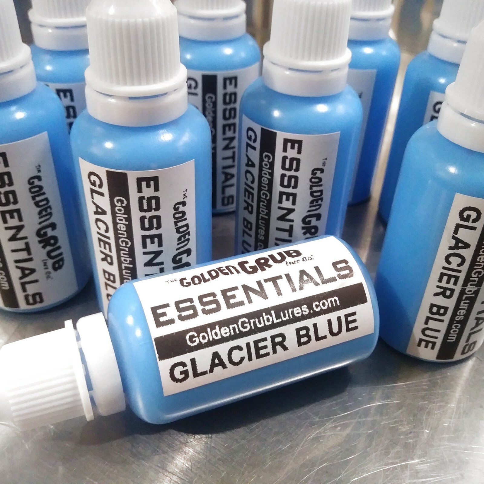 NEW 1 OZ GLACIER BLUE Essentials Dye Color Fishing Soft Plastic Bait Plastisol