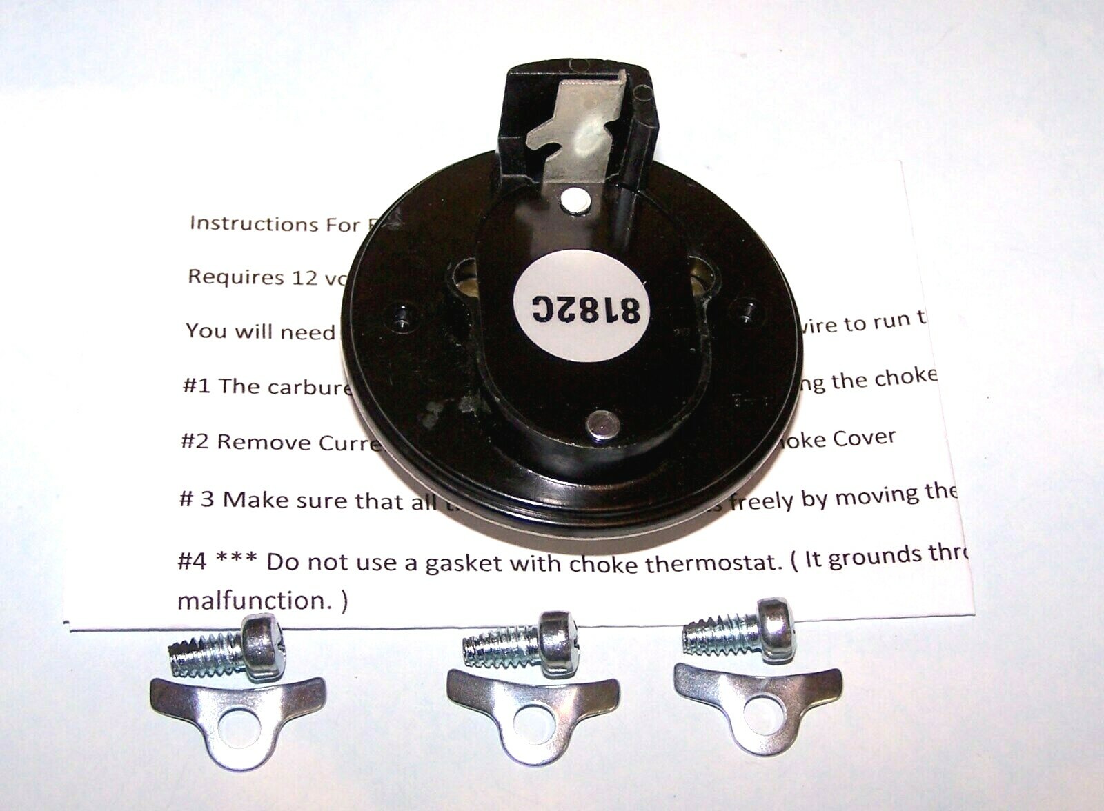 Rochester Quadrajet Carburetor Electric Choke Kit w/ Instructions
