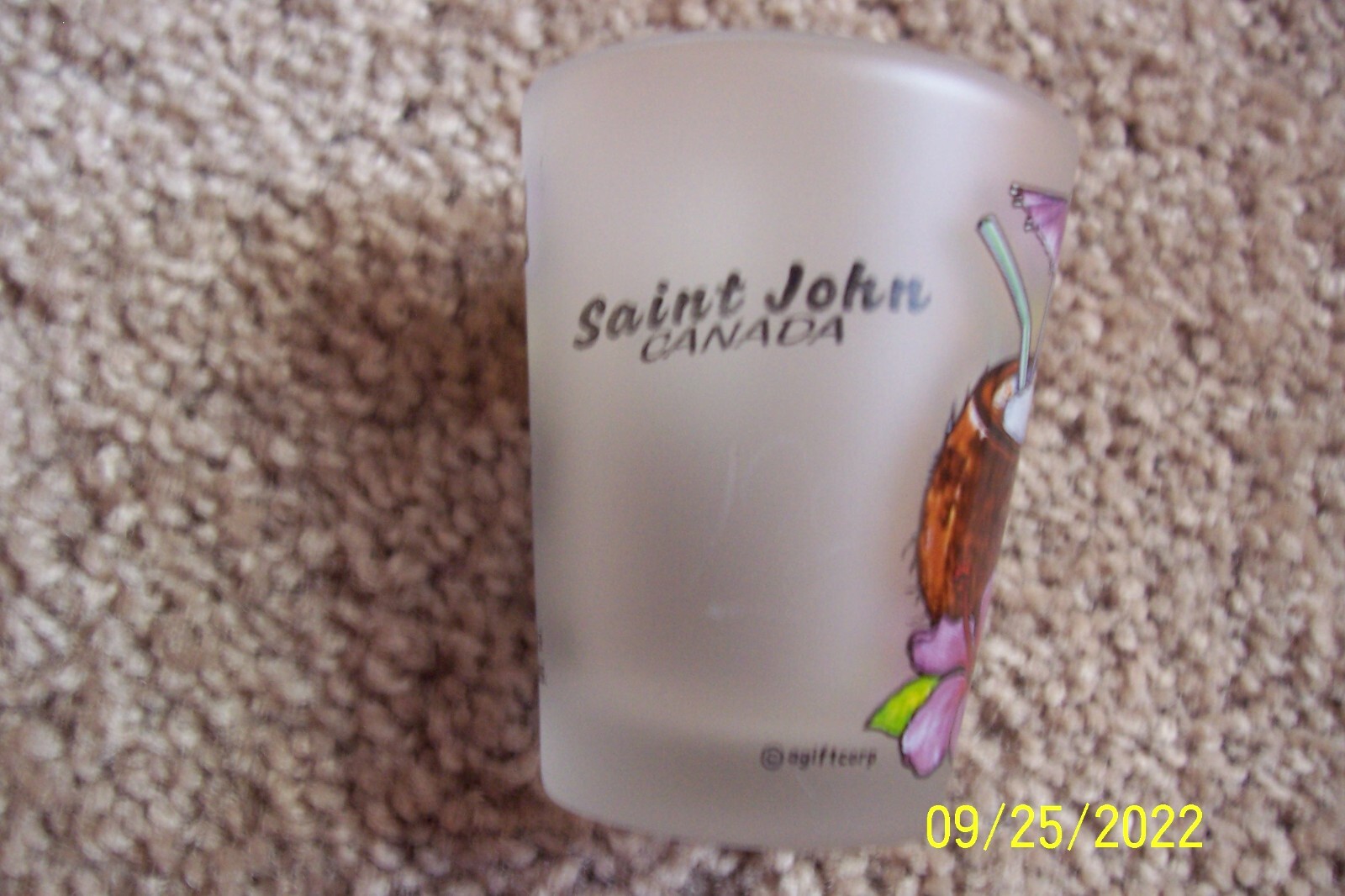 St. John, Canada Shot Glass - Pina Colada
