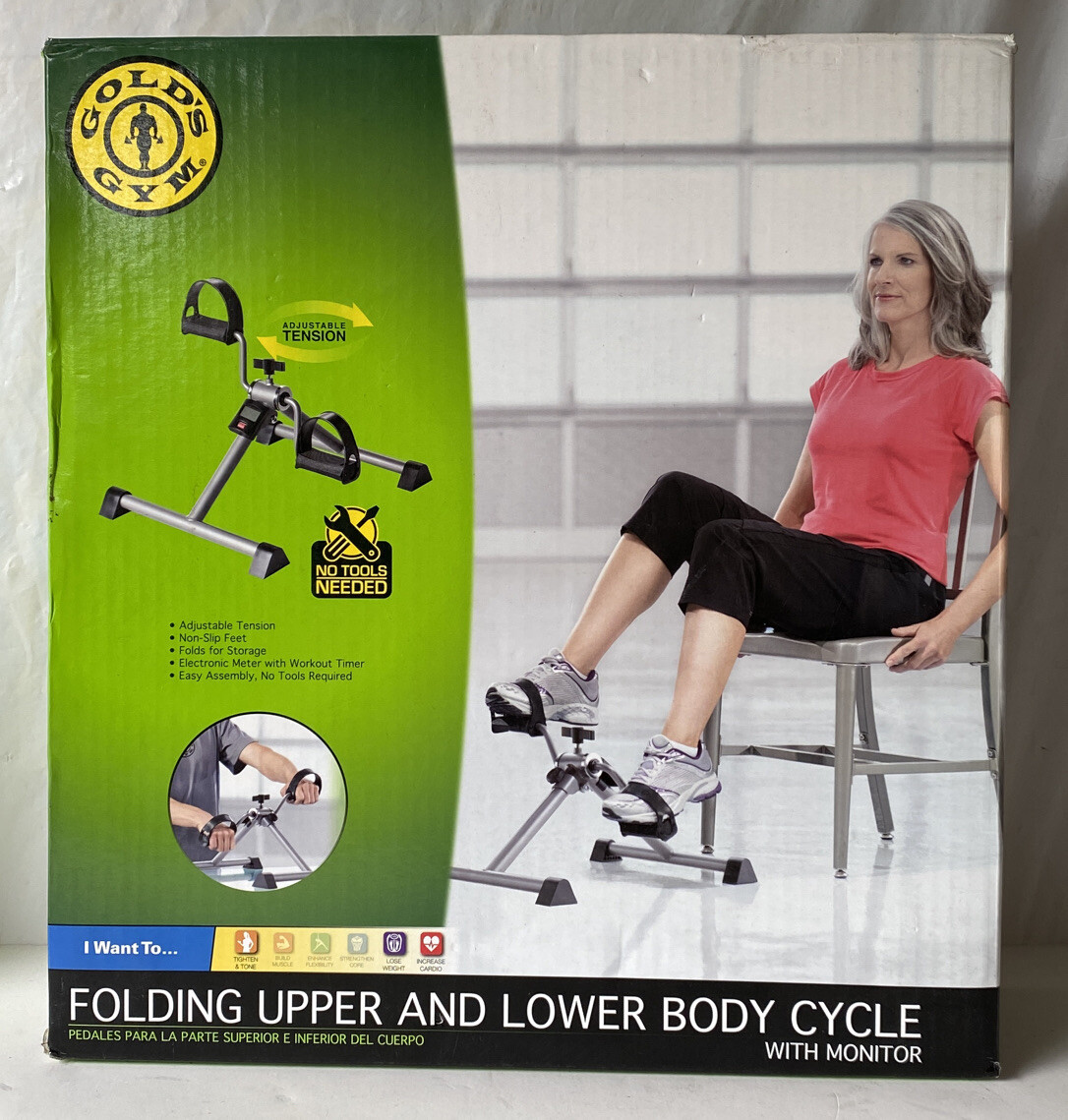 Gold's Gym Folding Upper and Lower Body Cycle with Monitor in Box
