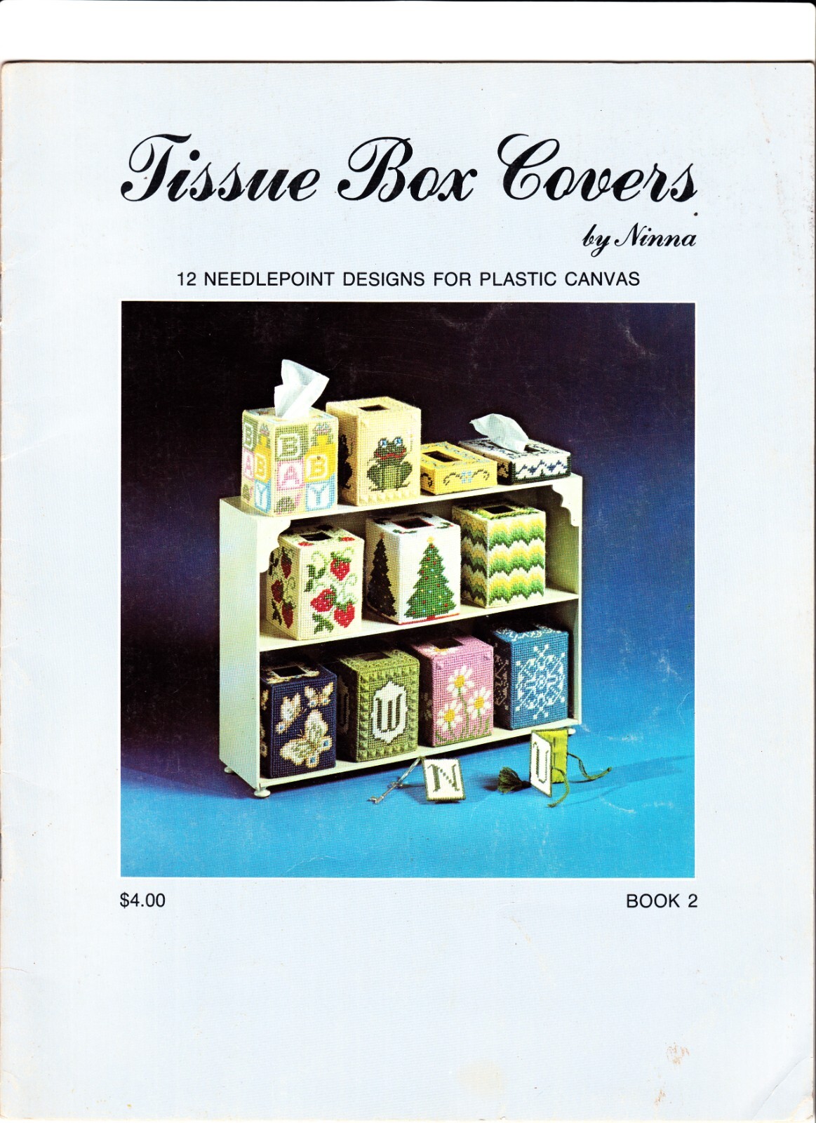 Tissue Box Covers by Ninna Book 2 12 Needlepoint Designs for Plastic Canvas