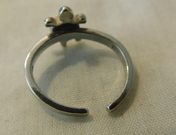 Sterling Silver Turtle Toe Ring 925 Size 3