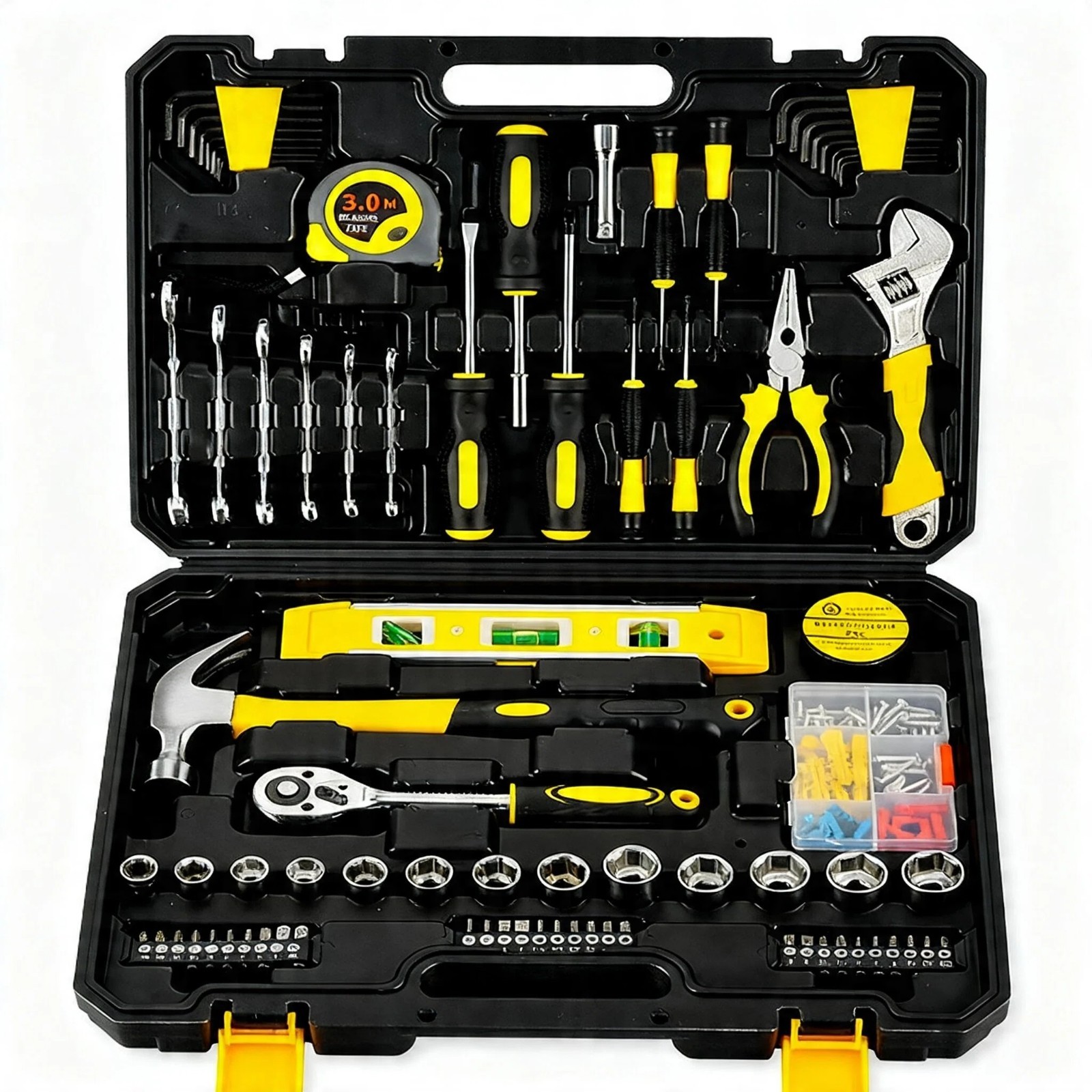 108PieceToolSetWithHeavyDutyCaseForHomeAndAutoRepairDIY