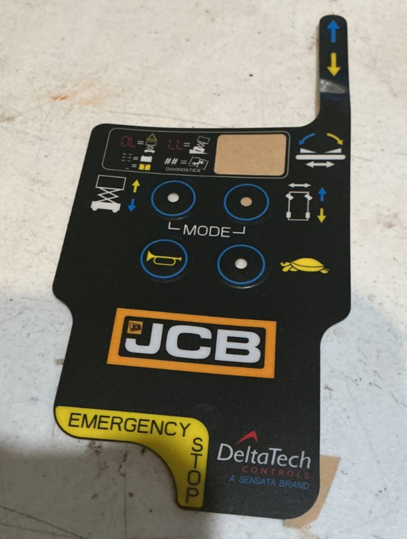 jcb scissor lift control box replacement decal overlay 400/00383 oem