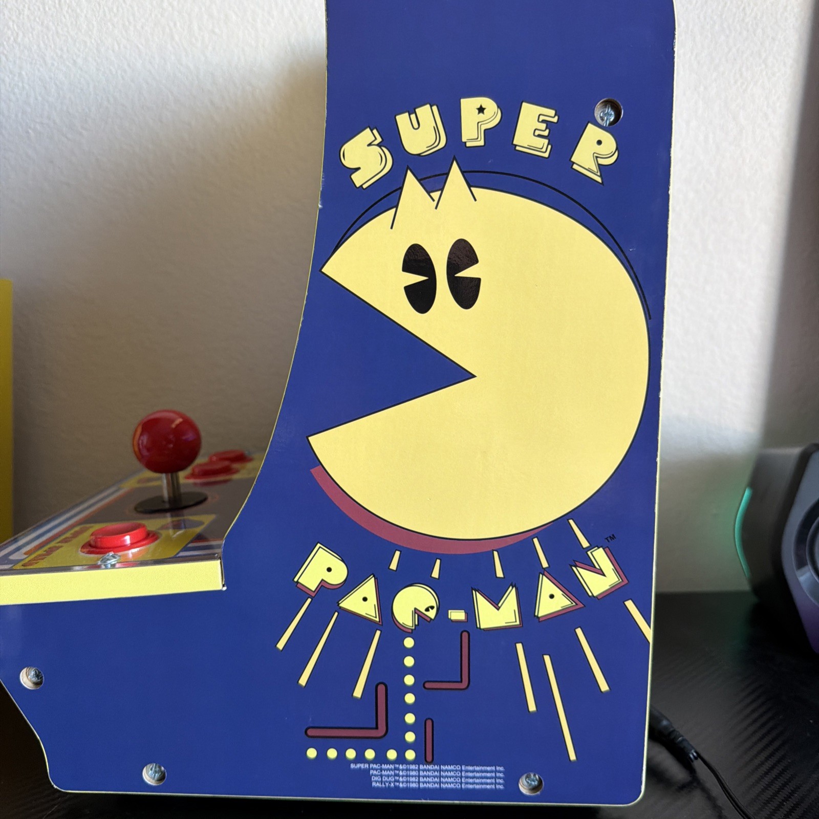 Arcade1Up Super Pac-Man Counter Top Arcade Machine 4 Games; Clean And Working