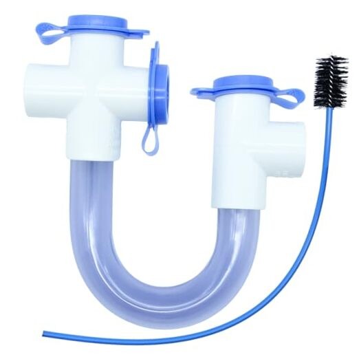 1PC 3/4 Inch PVC Condensate Trap ez trap hvac p trap with Cleaning White-1pc