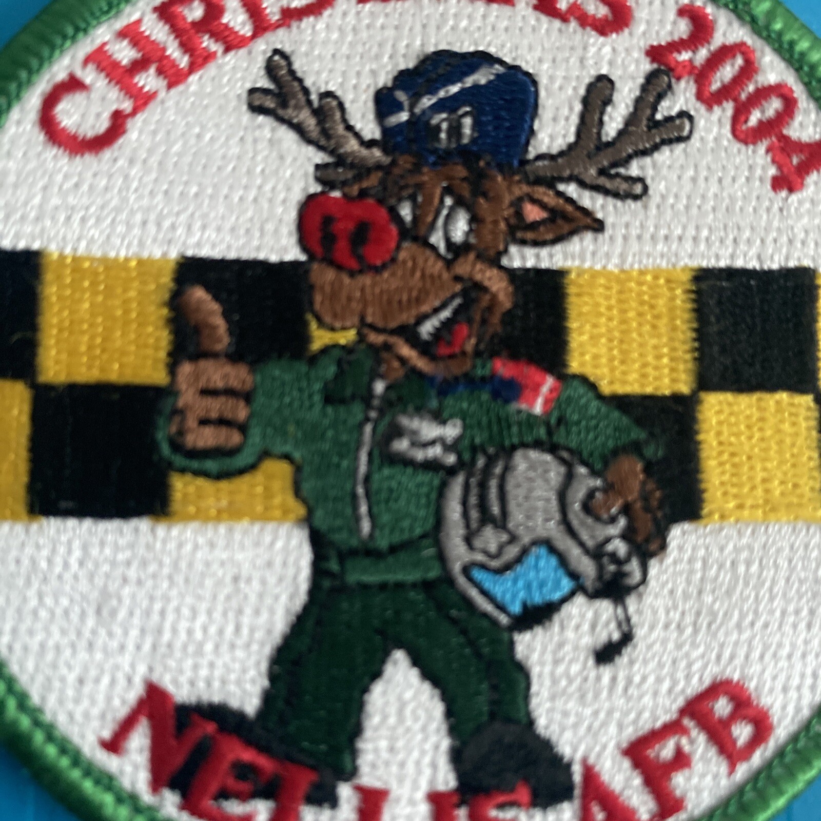 US Air Force Base (AFB) Nellis Nevada 3” Embroidered Patch Christmas 2004