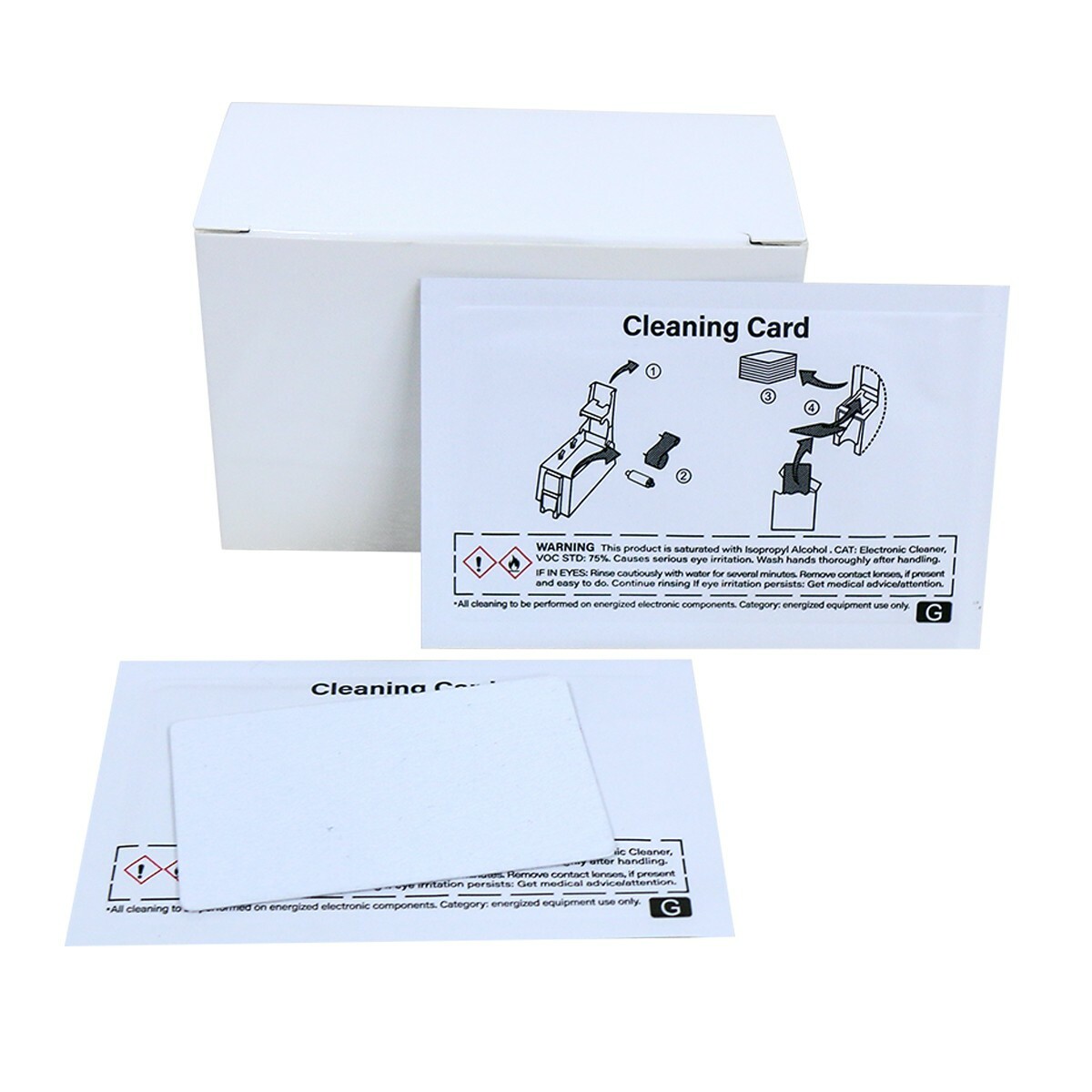 50pcs New Cleaning Kit Compatible for Evolis A5002-Cleang Card CR80