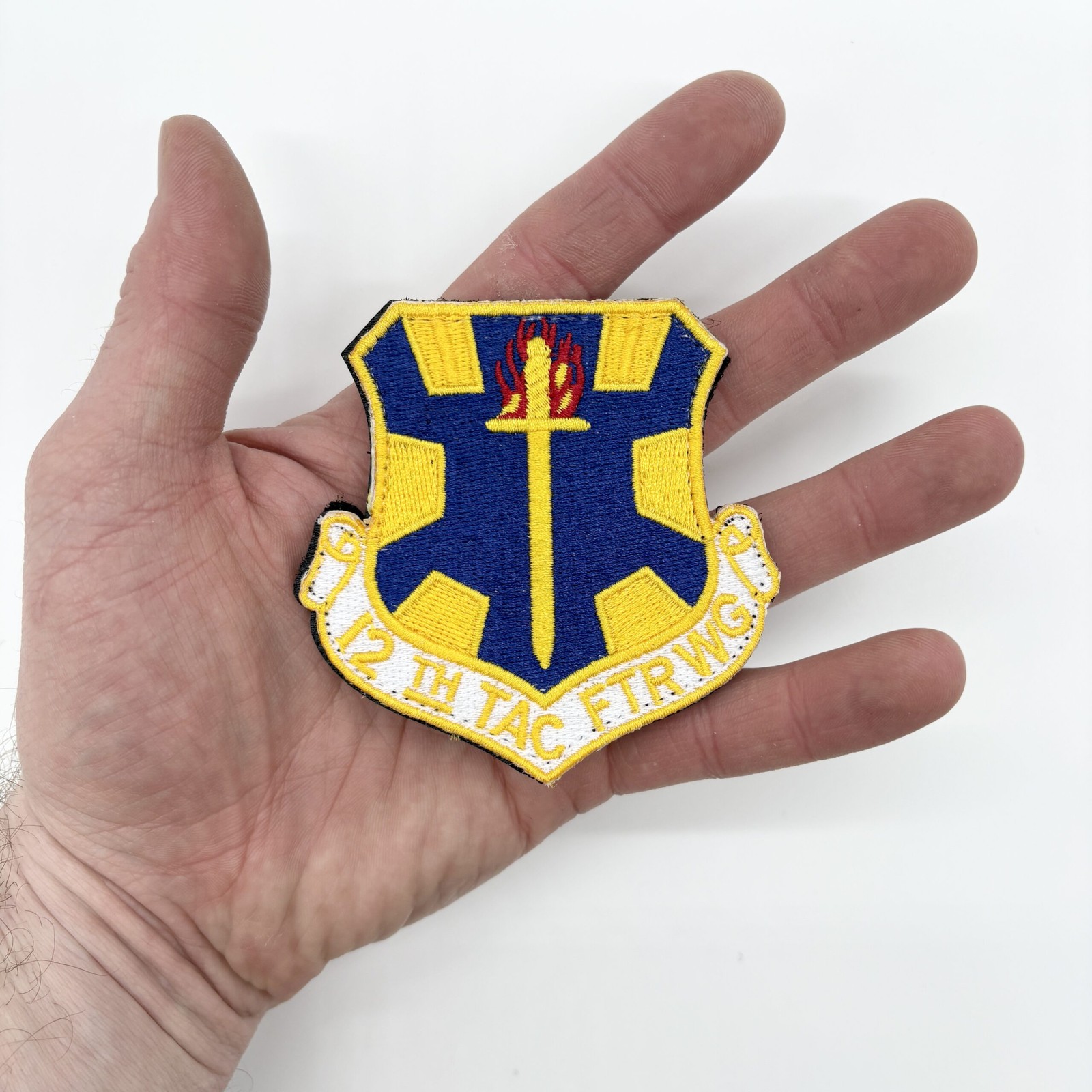12th Tactical Fighter Wing (12 TFW), 3in, Iron-on/Sew On, Patch