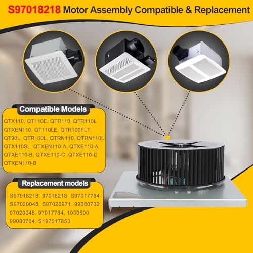 S970828 Bathroom Exhaust Fan Motor Compatible with QT90L, Fan Motor Assembly 1