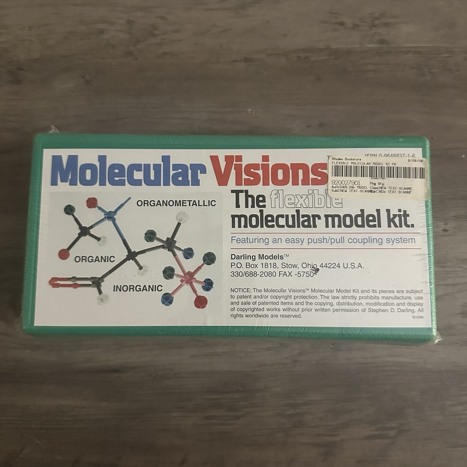 Molecular Visions Flexible Molecular Model Kit Organic Inorganic *NEW SEALED*