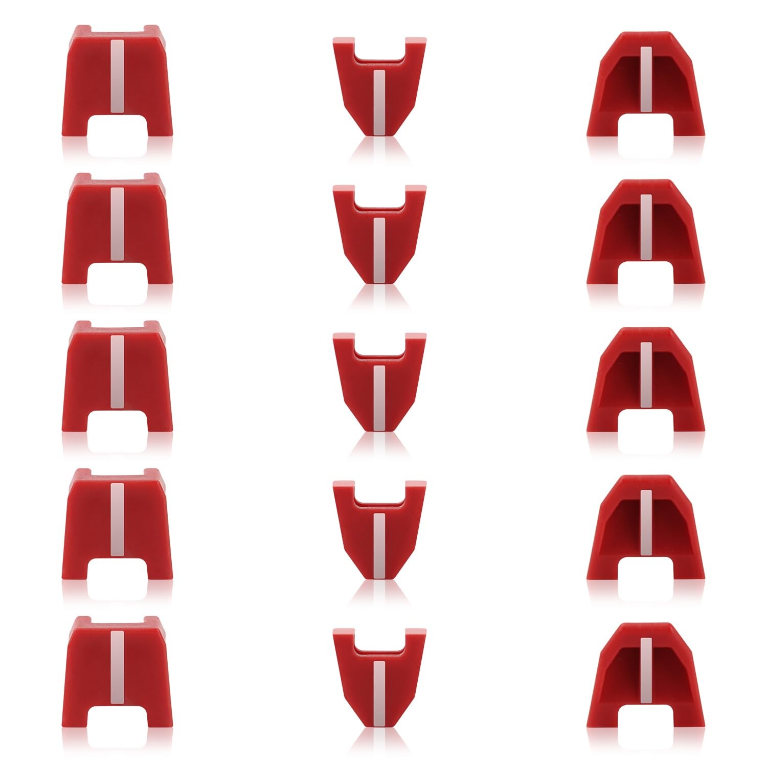 LEDBarz 42-38-0017 No-Mar Pad Kit(Set of 15) for Nailer Tip Of M18 Red