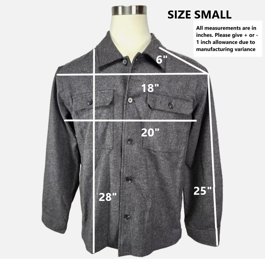 Goodfellow & Co Mens Dark Gray Solid Woven Heavyweight Shirt Jacket, Full Lining