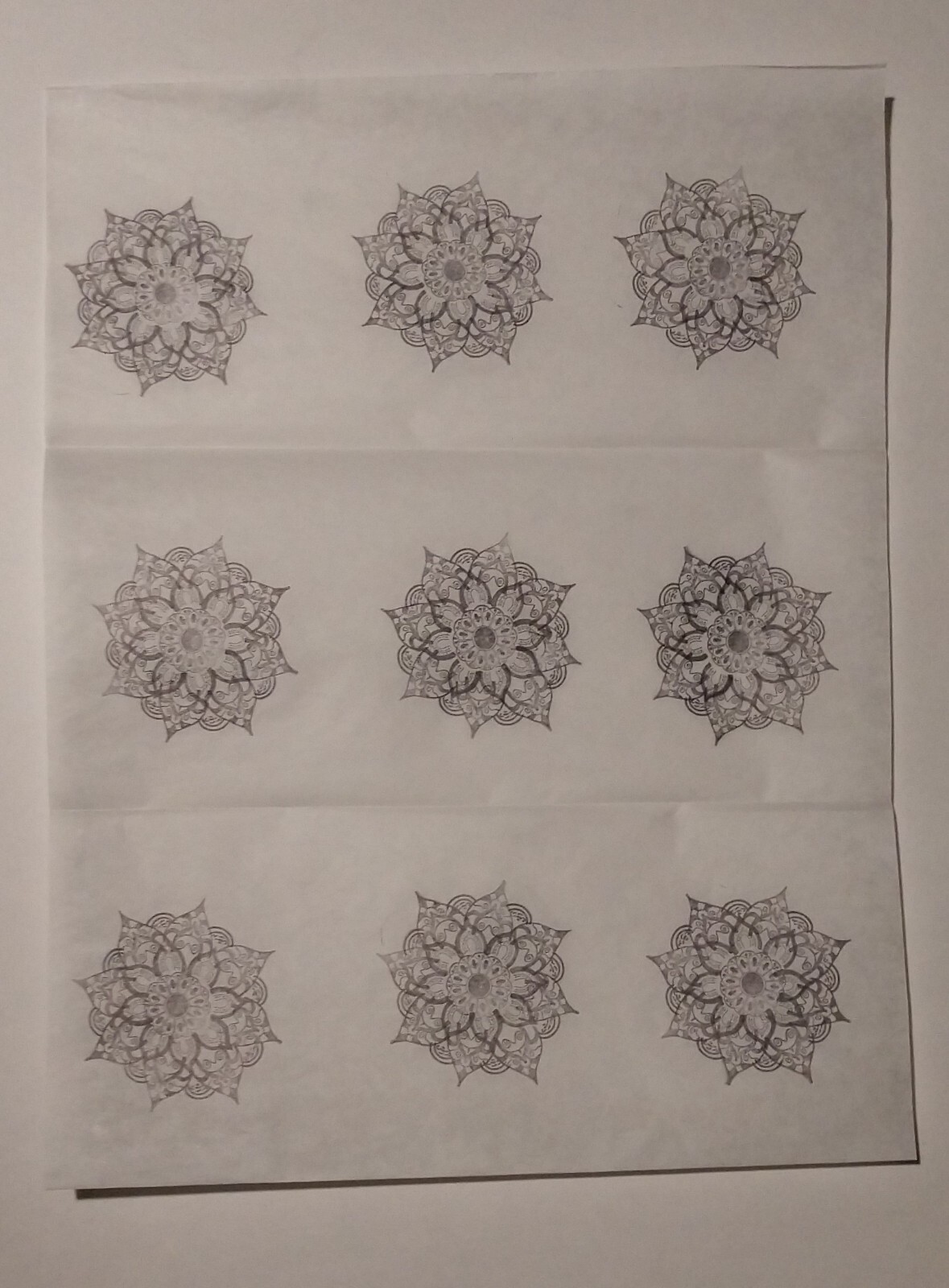 Mandalas on Collage Paper 9 pc