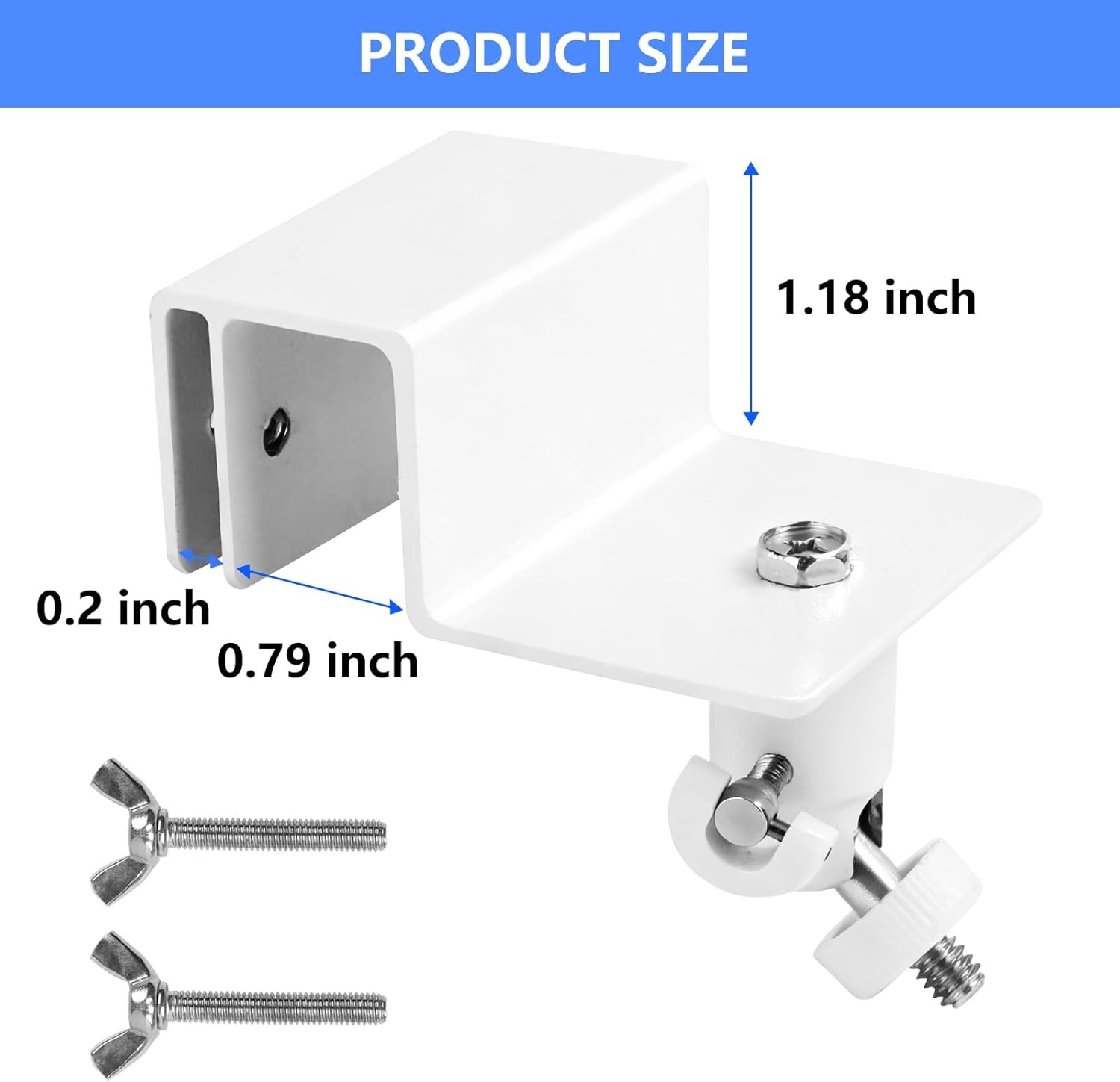 2Pack Gutter Mount Compatible with eufy Security SoloCam S220/C210, White