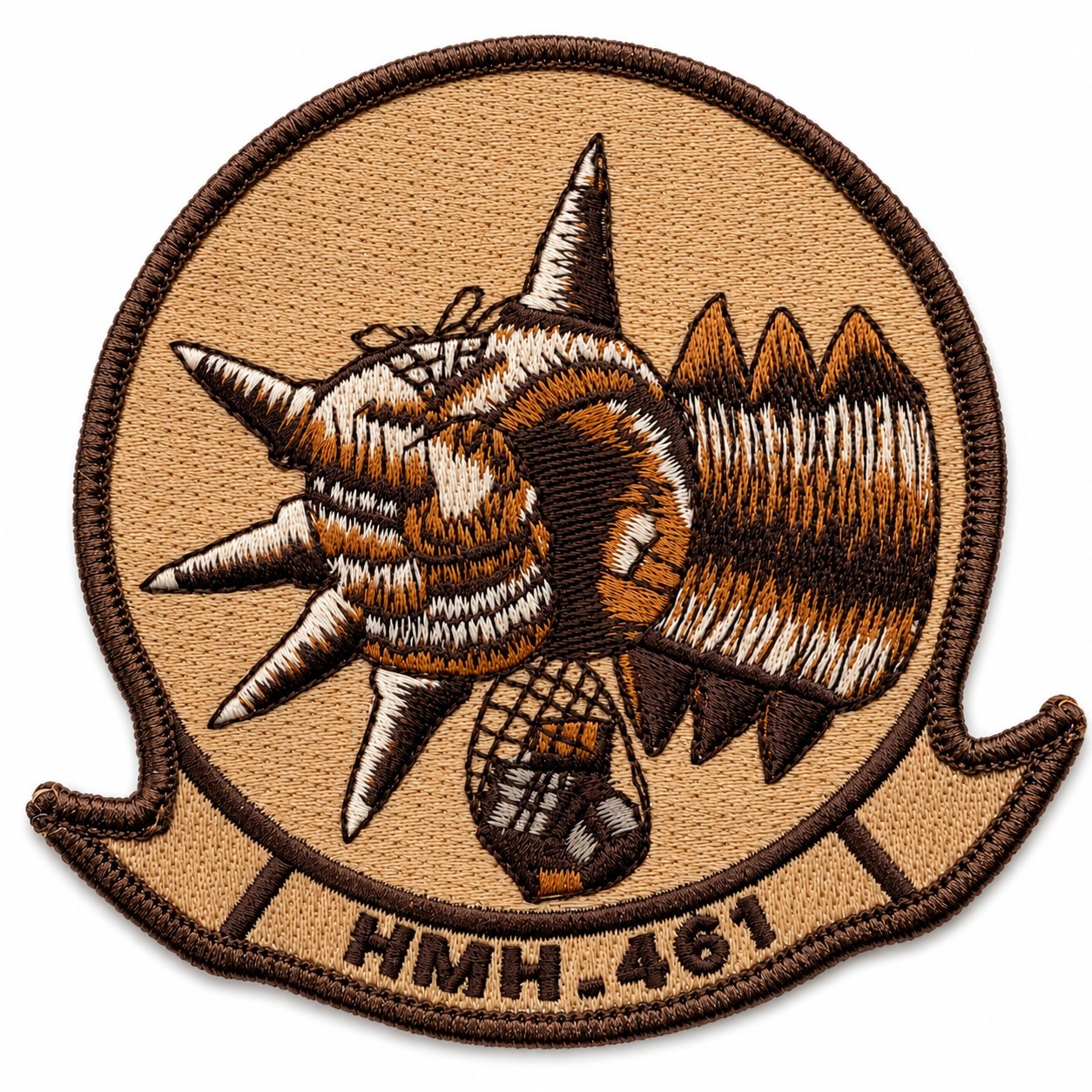 USMC Marine Corps Heavy Helicopter Squadron HMH-461 Tan Patch Military New