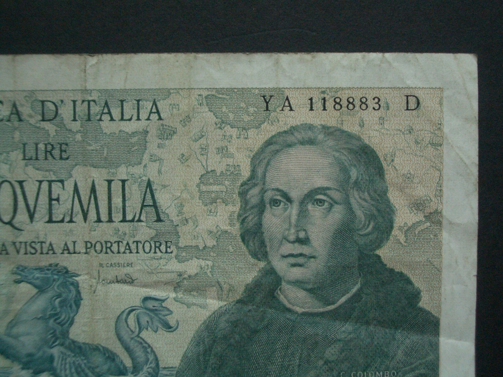 **Collectable 1973 Italy 5000 'NVF' Banknote