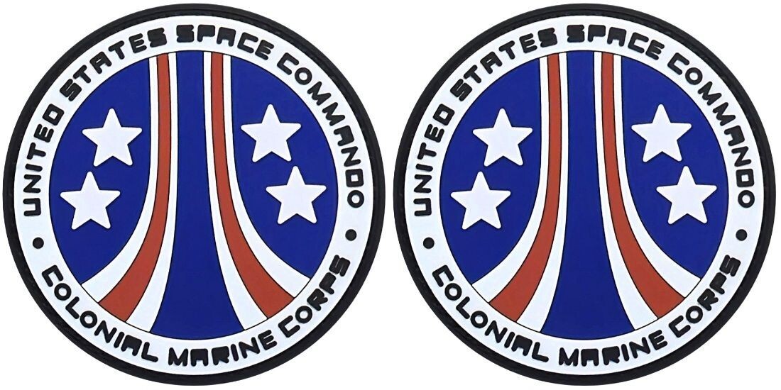 Colonial Marine Corps United States Space PVC Patch | 2PC HOOK BACKING  3"x3"