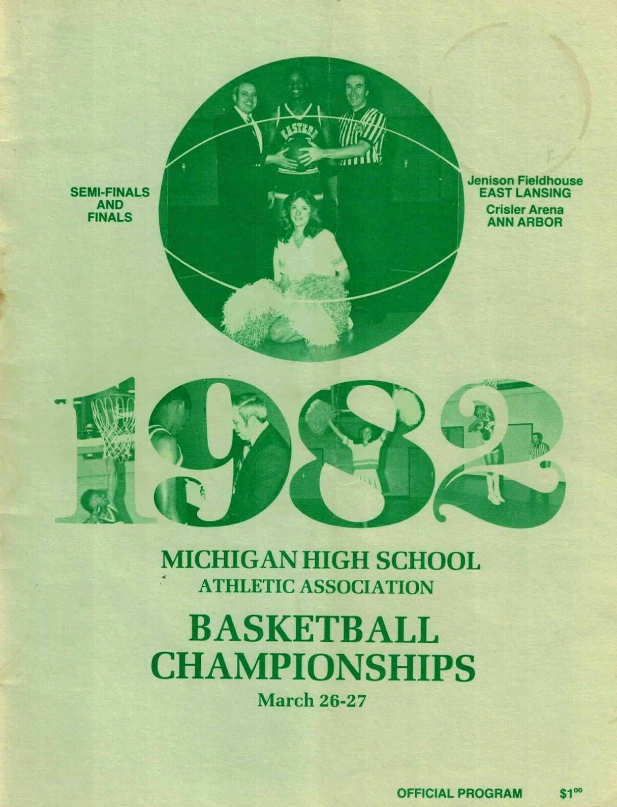 1982 Michigan High School Basketball Semi-finals and Finals Program