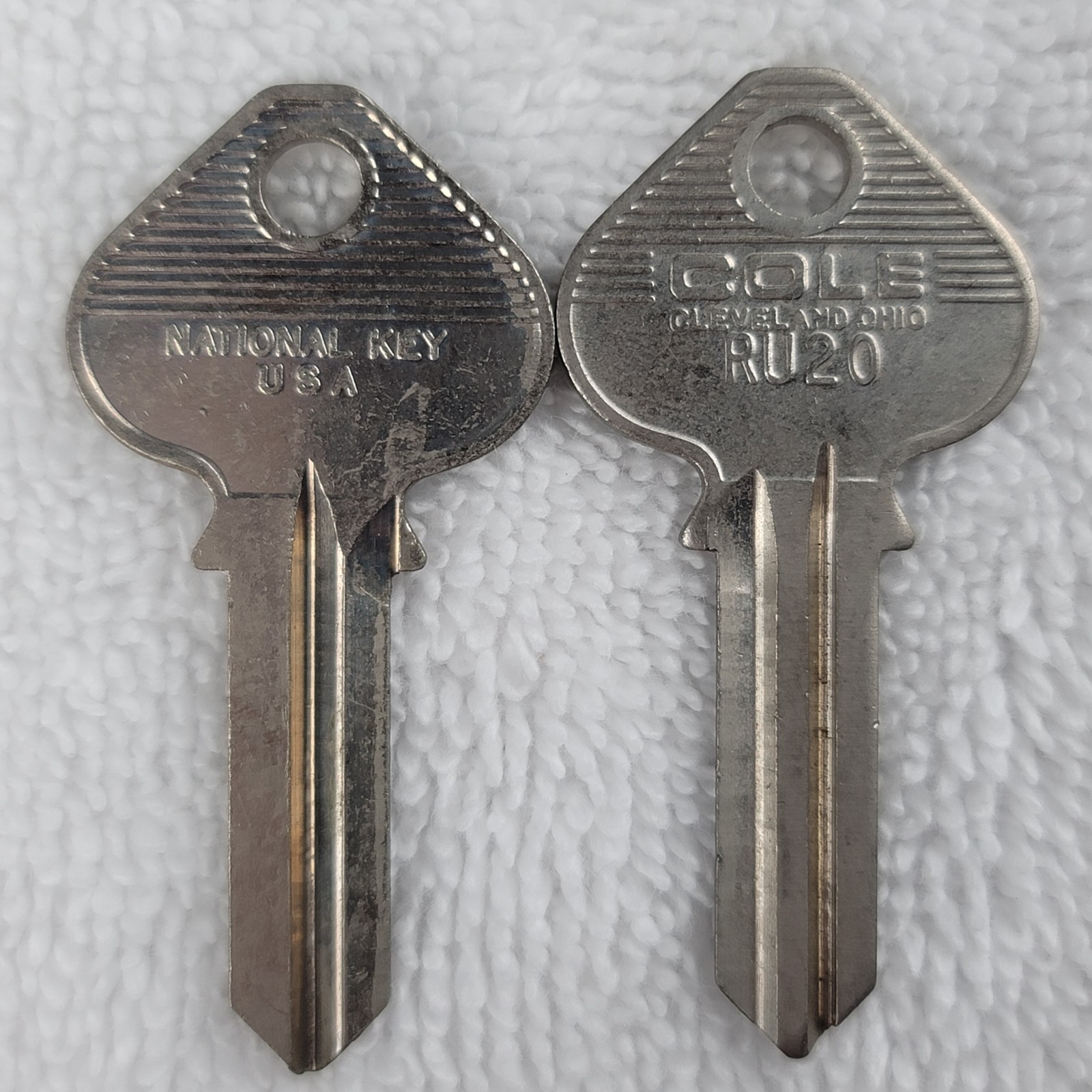 Cole RU20 Key Blanks Lot of 2 New Old Stock