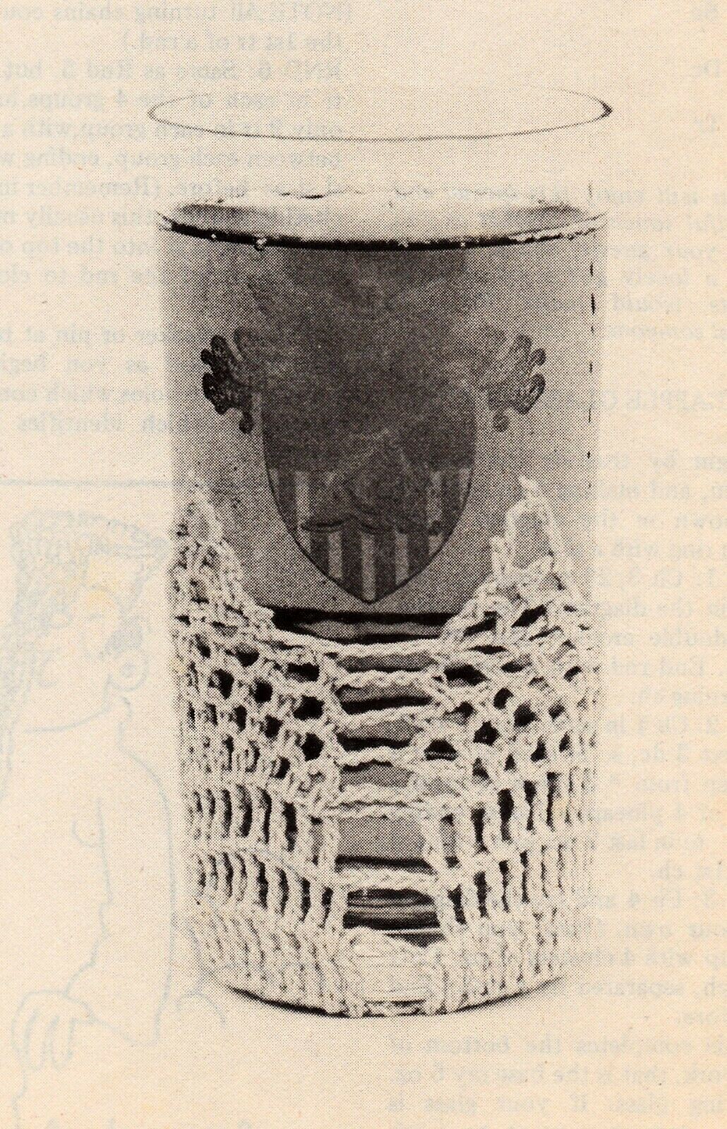 VINTAGE Pineapple Glass Jacket/Decor/Crochet Pattern INSTRUCTIONS ONLY