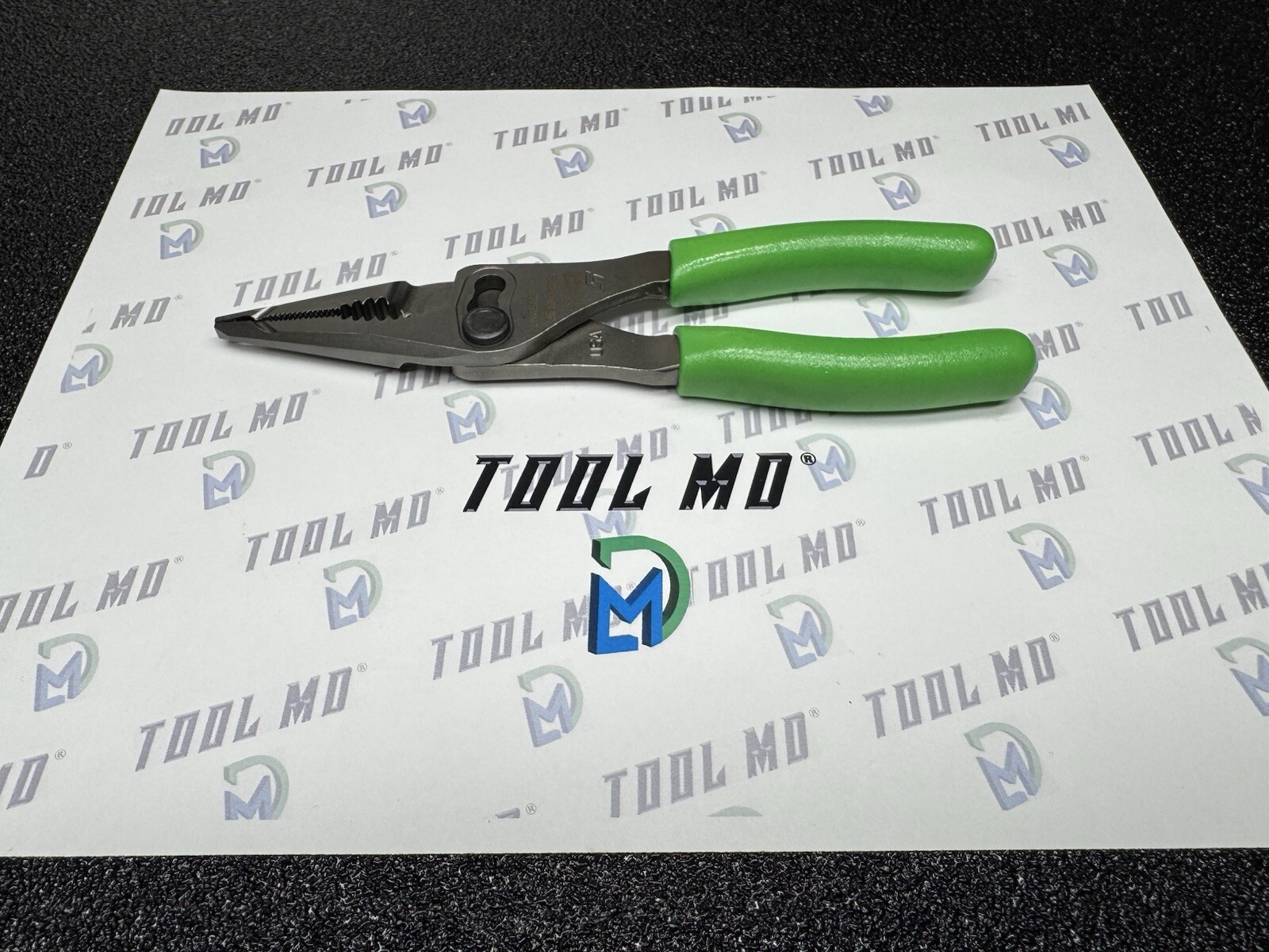 Snap-on Tools USA NEW GREEN 7" Talon Grip Long Nose Slip Joint Pliers LN46ACFG