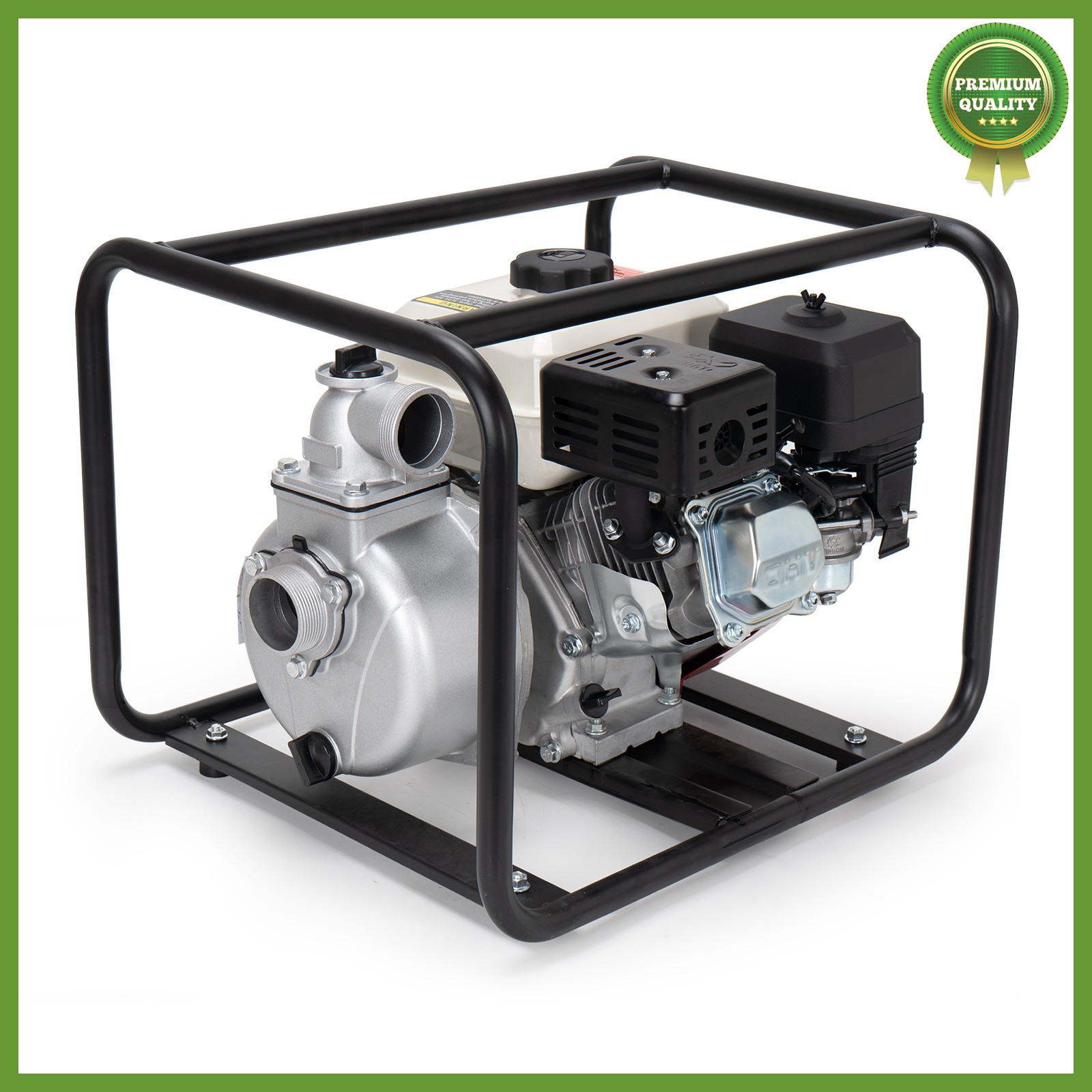 Gas-Powered Water Pump 2'' Semi-Trash Water Pump Transfer Pump 158GPM 26.2ft