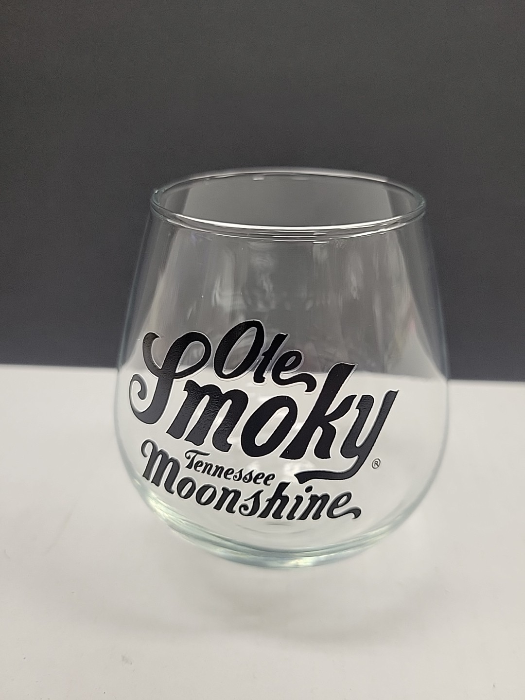 Vintage OLE SMOKY Tennessee Moonshine Roly Poly Rocks Glass ~