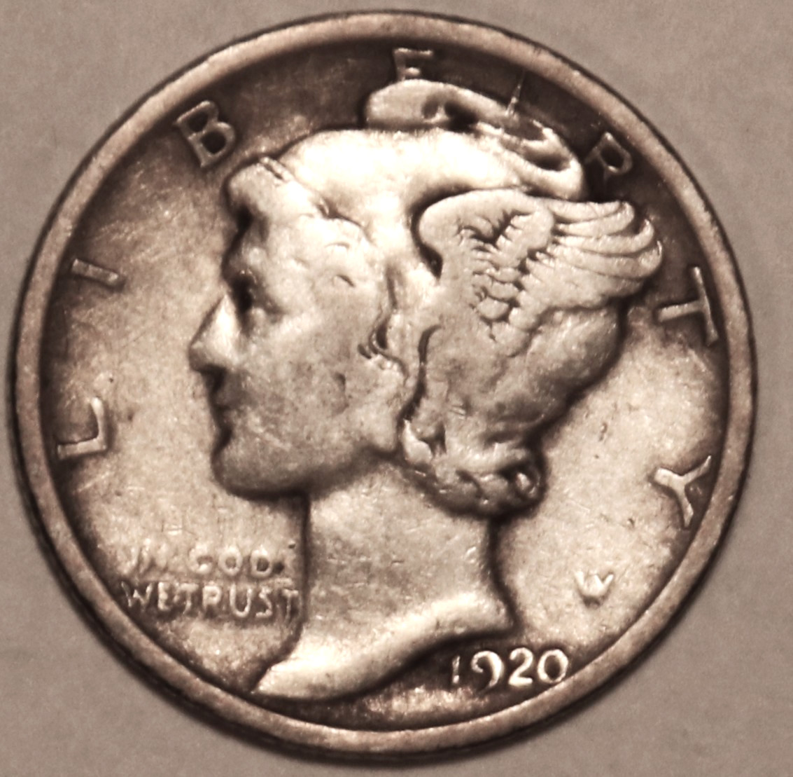 1920-P Mercury Dime - Very Good - #5777MDA FREE SHIPPING