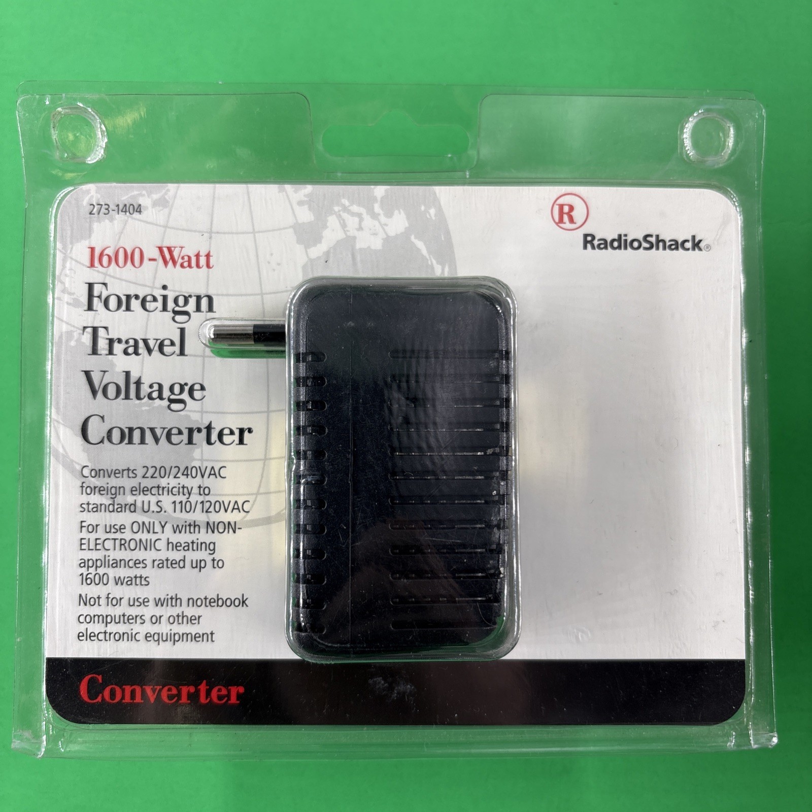 Foreign Travel Voltage Converter 1600 Watt Radio Shack #273-1404 NIP NOS