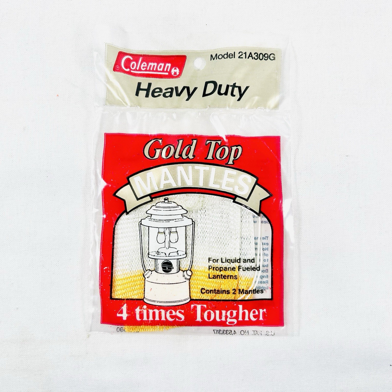 Coleman 2 Pack of #21 String Tie Gold Top Mantles 200 220 228 275 288 290 295