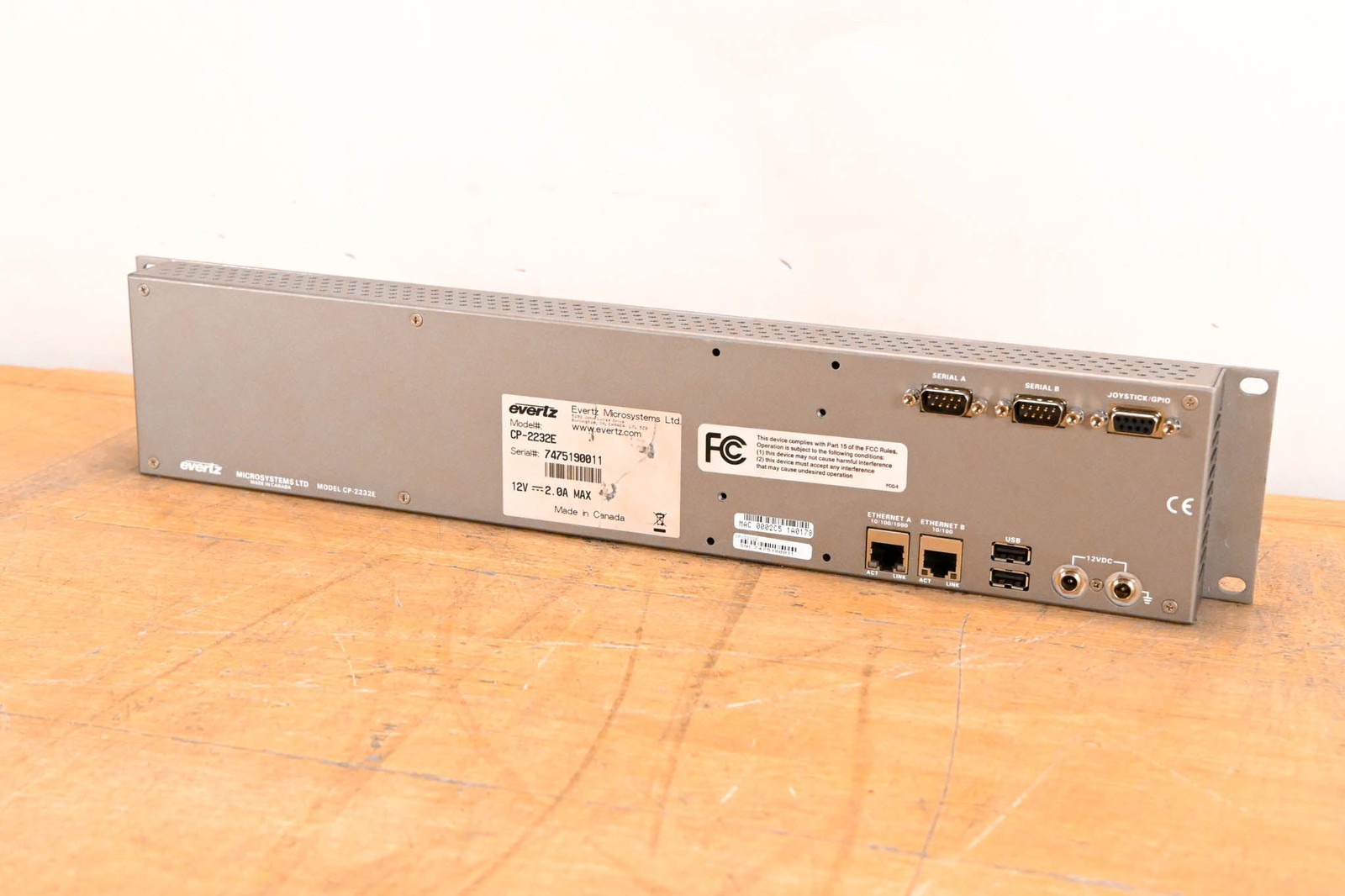 Evertz CP-2232E Advanced System Control Panel w/ 32 LCD Buttons (NO PSU) CG01V7D