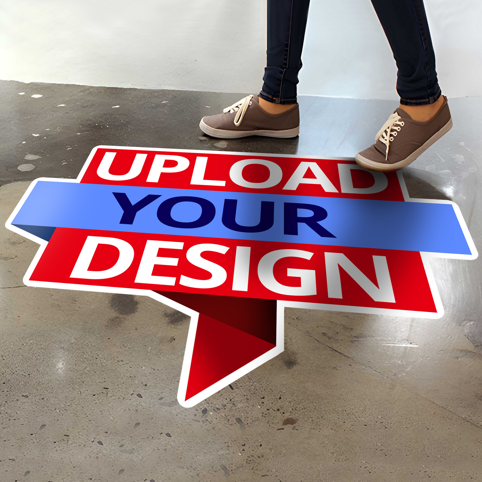 Anley Custom Floor Decal - Personalized Vinyl Decals Sticker for Floor Business