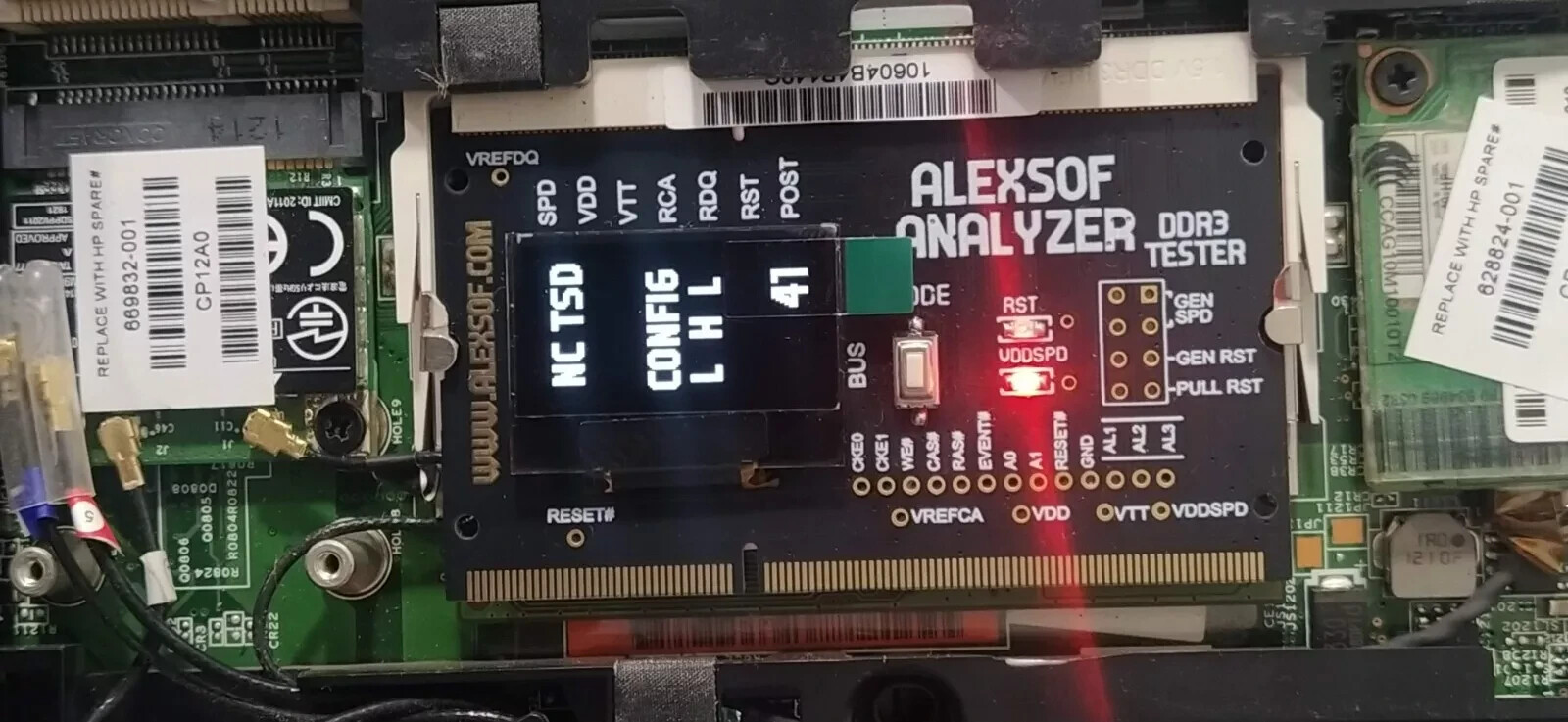 DDR4 +DDR3 LAPTOP RAM VOLTAGE TESTER measuring voltages,POST codes activities