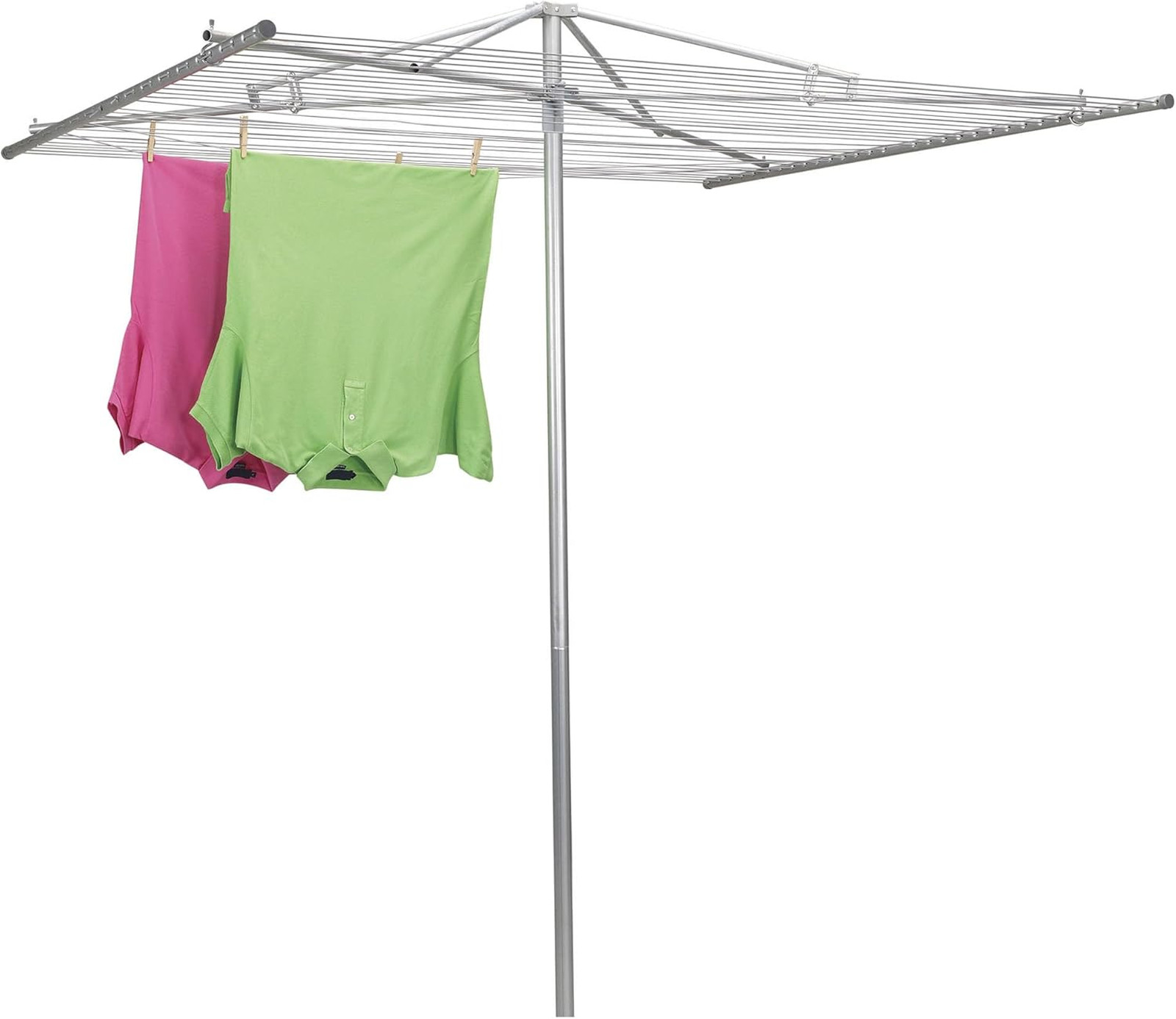 Outdoor Umbrella Dryer Steel Rotary Clothesline with 30 Vinyl Lines 182 Feet of