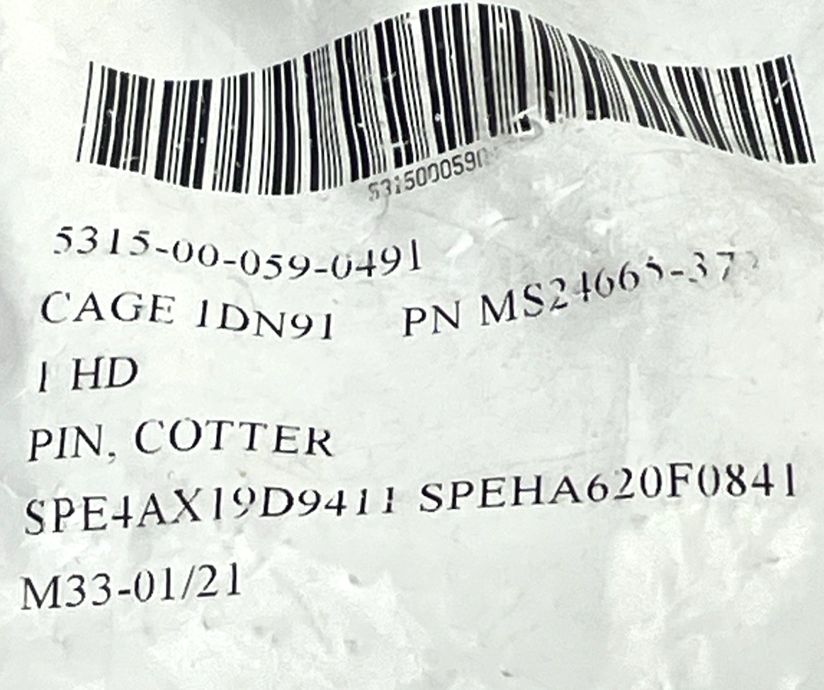 100pcs Cotter Pin NSN 5315-00-059-0491 Aviation