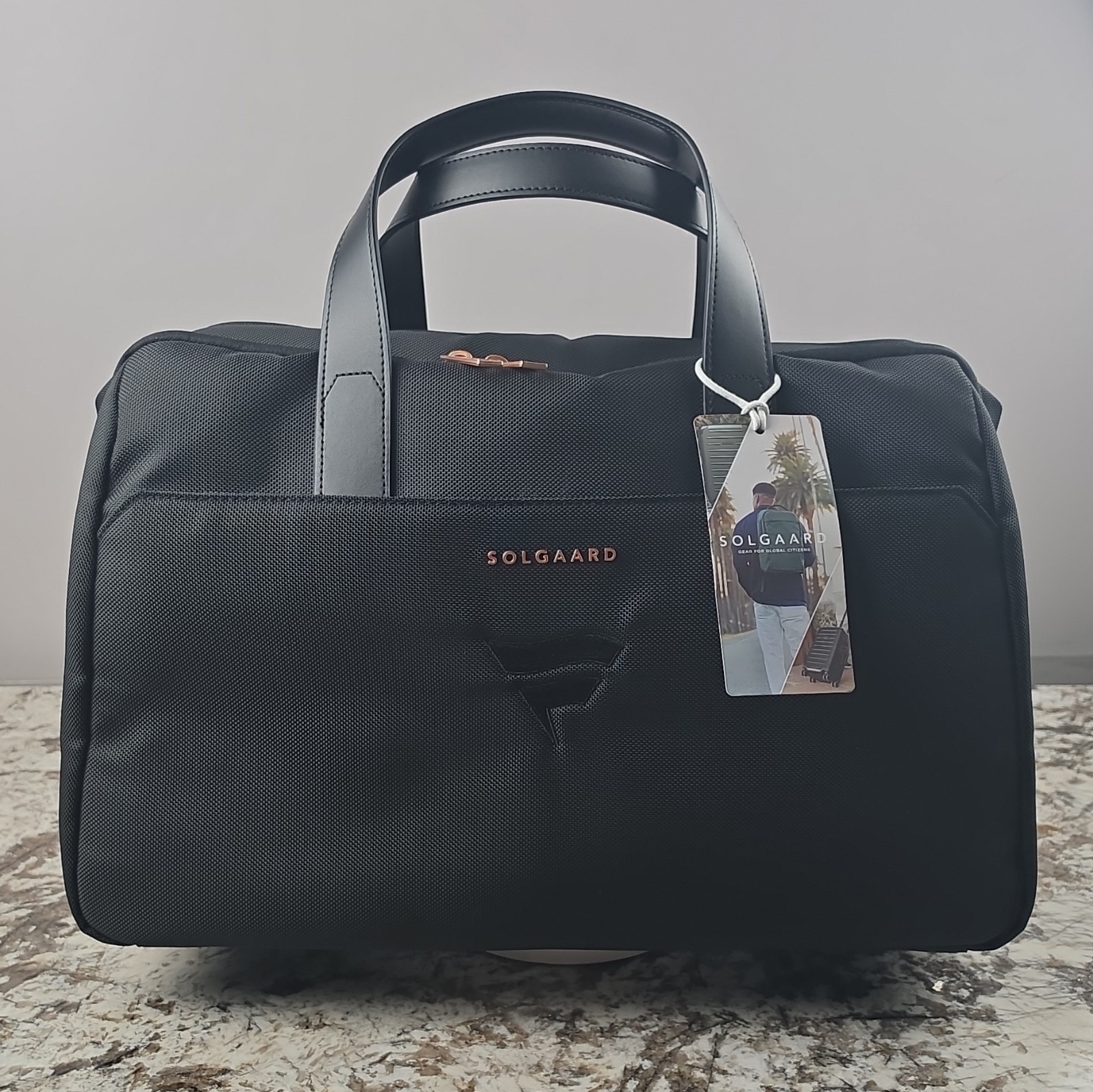 Solgaard The Voyager Ballistic Black & Rose Weekender Laptop Carryon  UnderSeat
