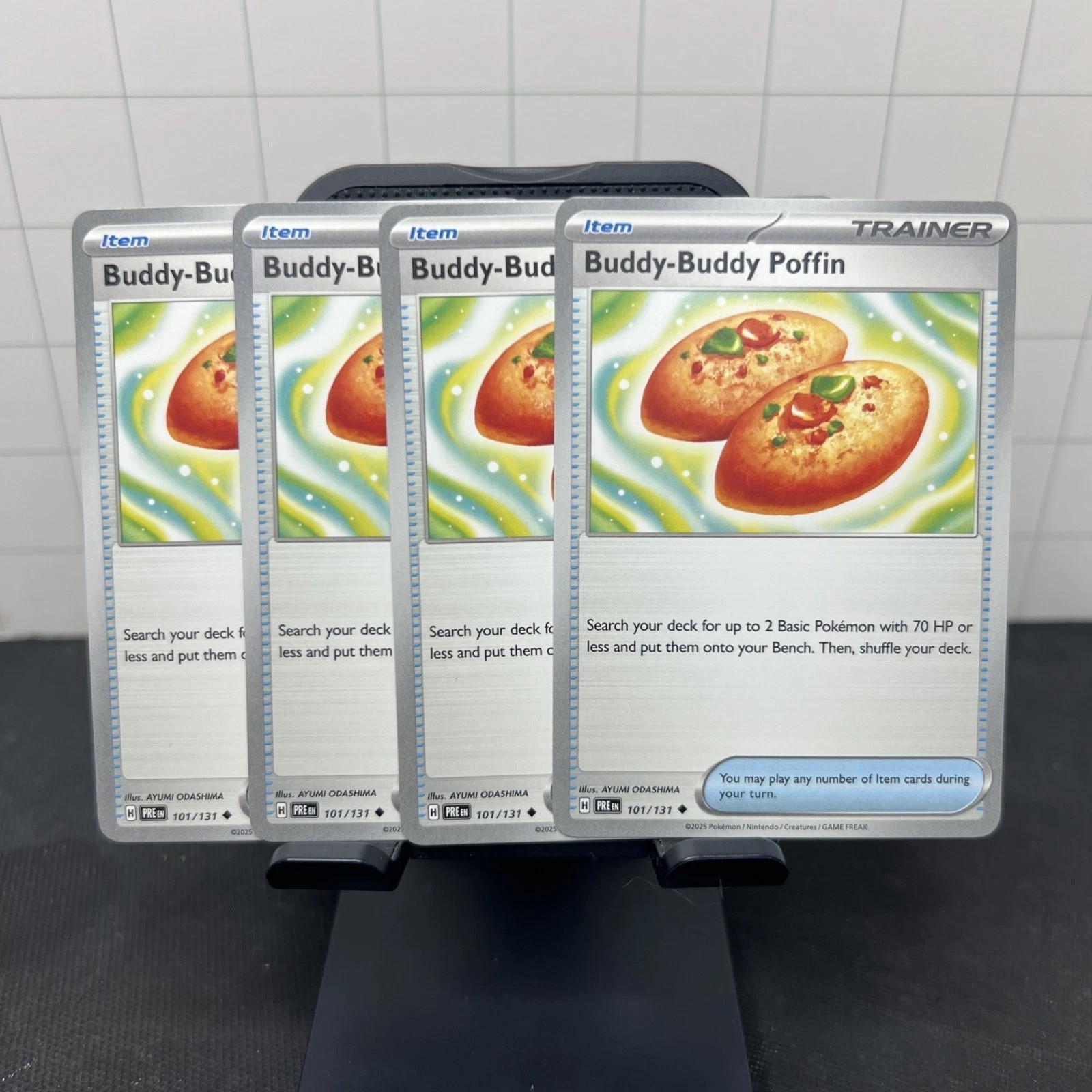 [4x Playset] Buddy-Buddy Poffin 101/131 Sv: Prismatic Evolutions Pokemon TCG