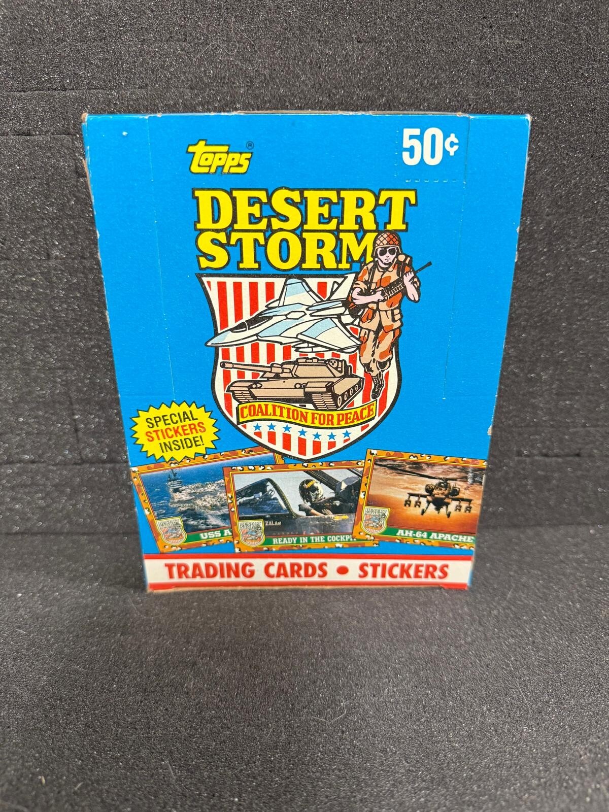 1991 TOPPS DESERT STORM FACTORY WAX BOX 36 PACKS BLUE BOX