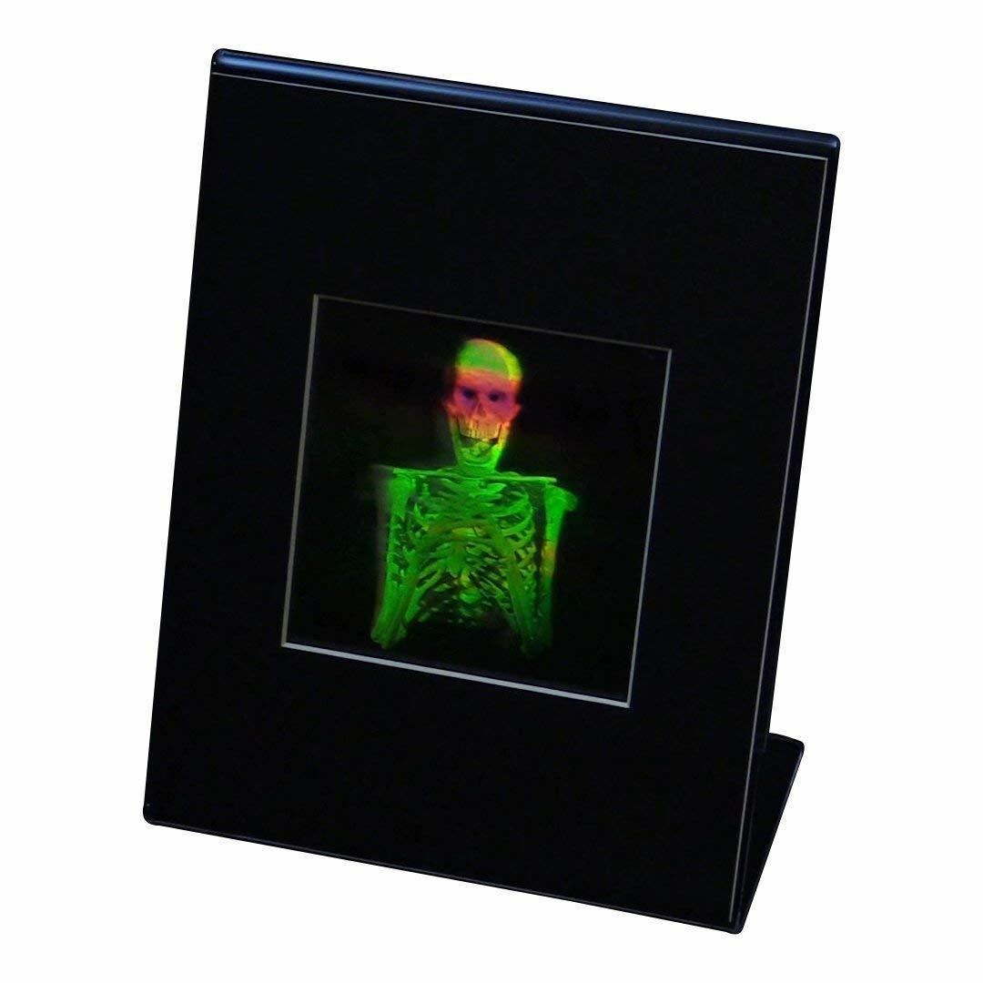 3D Skeleton 2-Channel Hologram Picture DESK STAND Collectible EMBOSSED Type Film