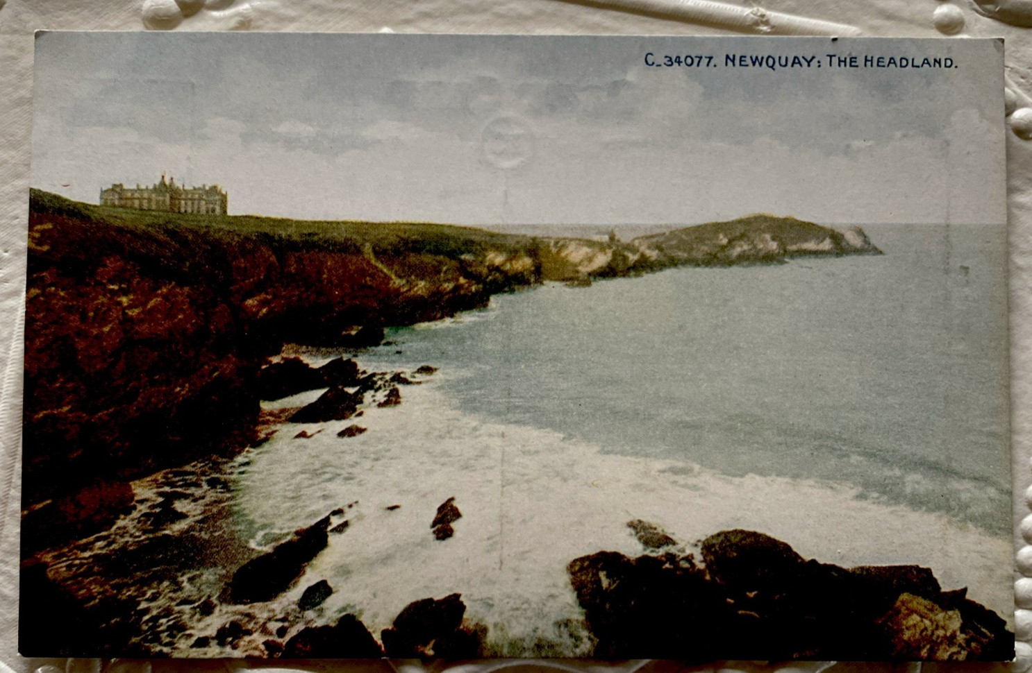 postcard of the headlands newquay gb coast celesque series unwritten no.34077