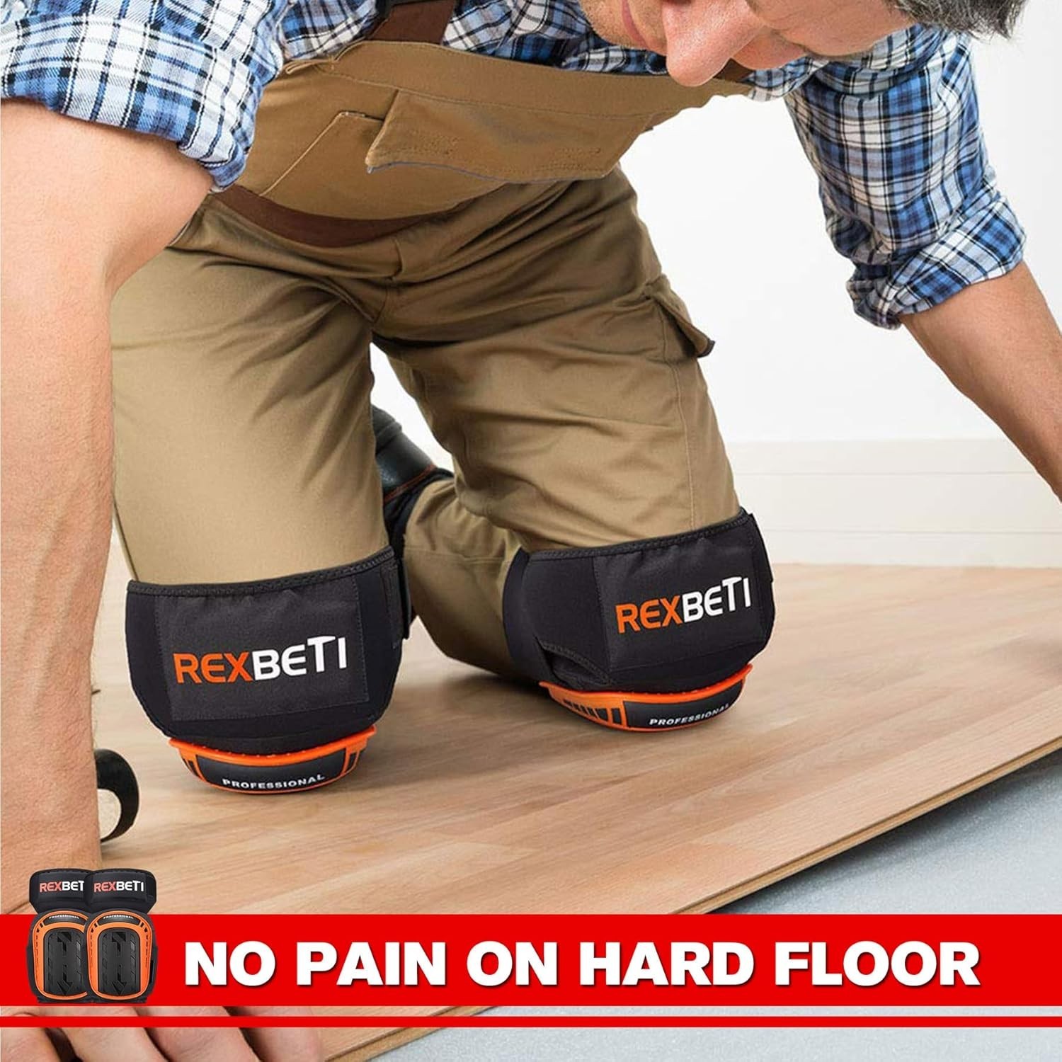 Versatile Orange Knee Pads for Heavy Duty Protection in Construction & Flooring