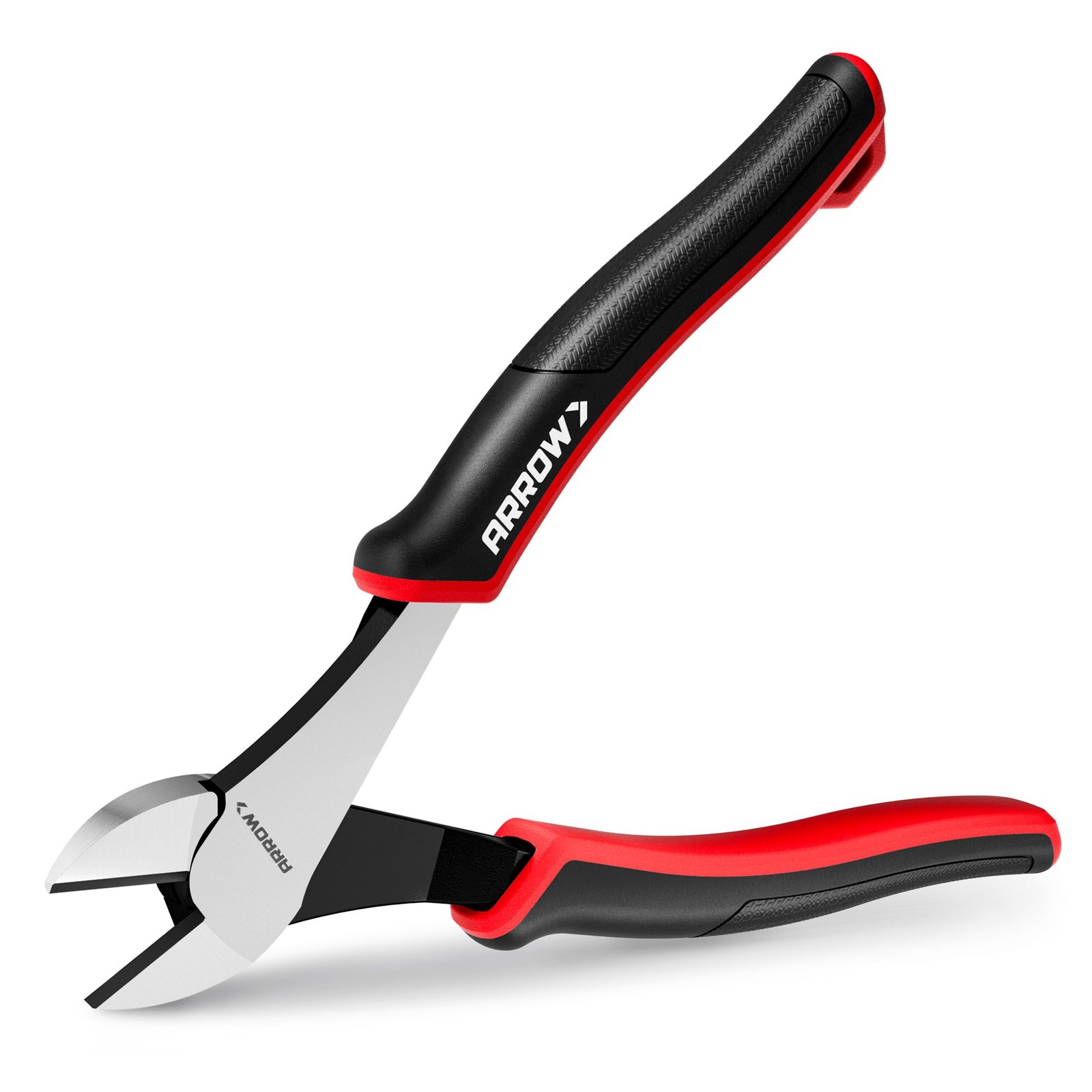ARROW High Leverage Diagonal Pliers, 8 Inch Wire Cutters with Comfortable TPR...